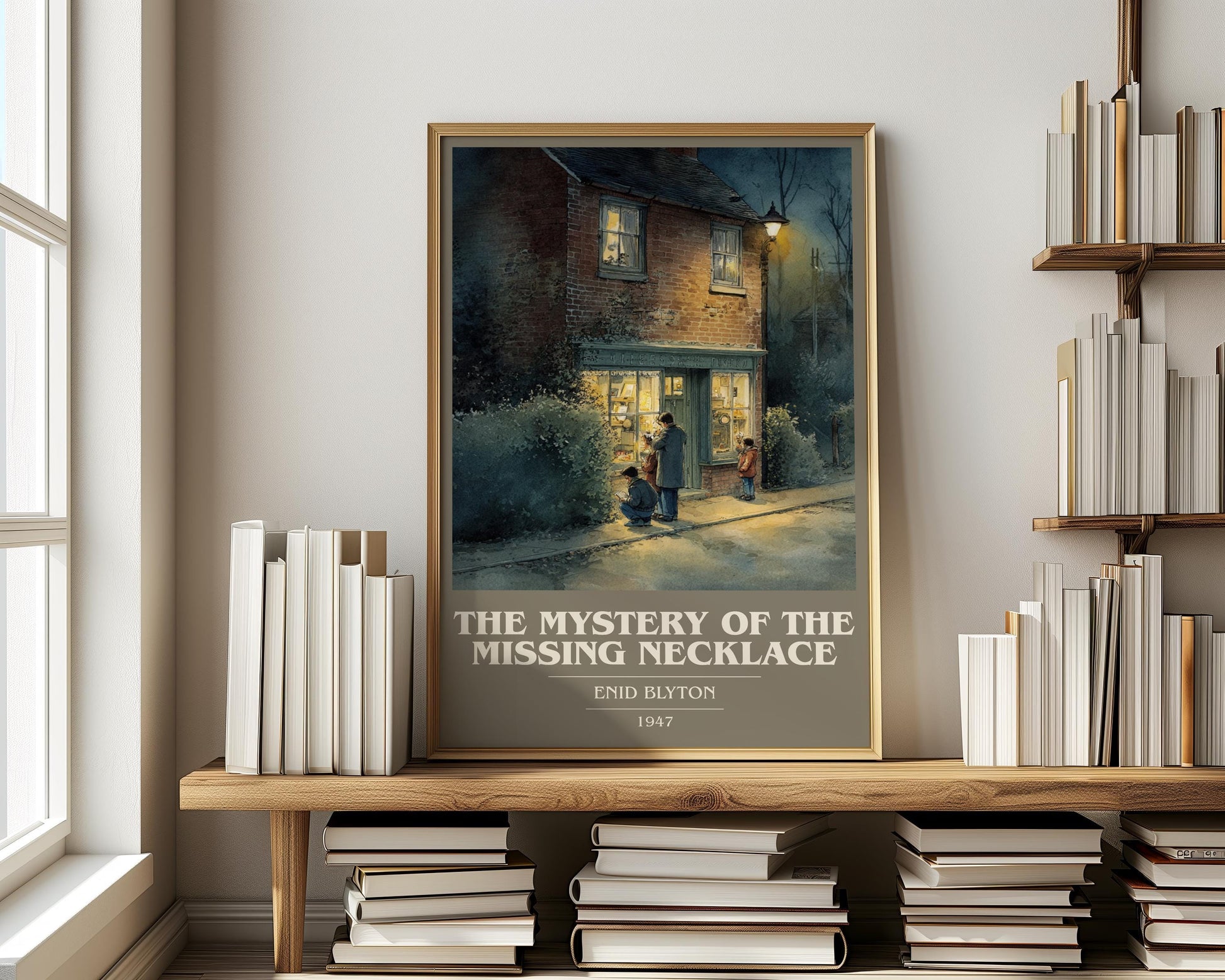 The Mystery of the Missing Necklace by Enid Blyton | Book Poster | Literary Art Gift For Book Lover | Novel Inspired Wall Art