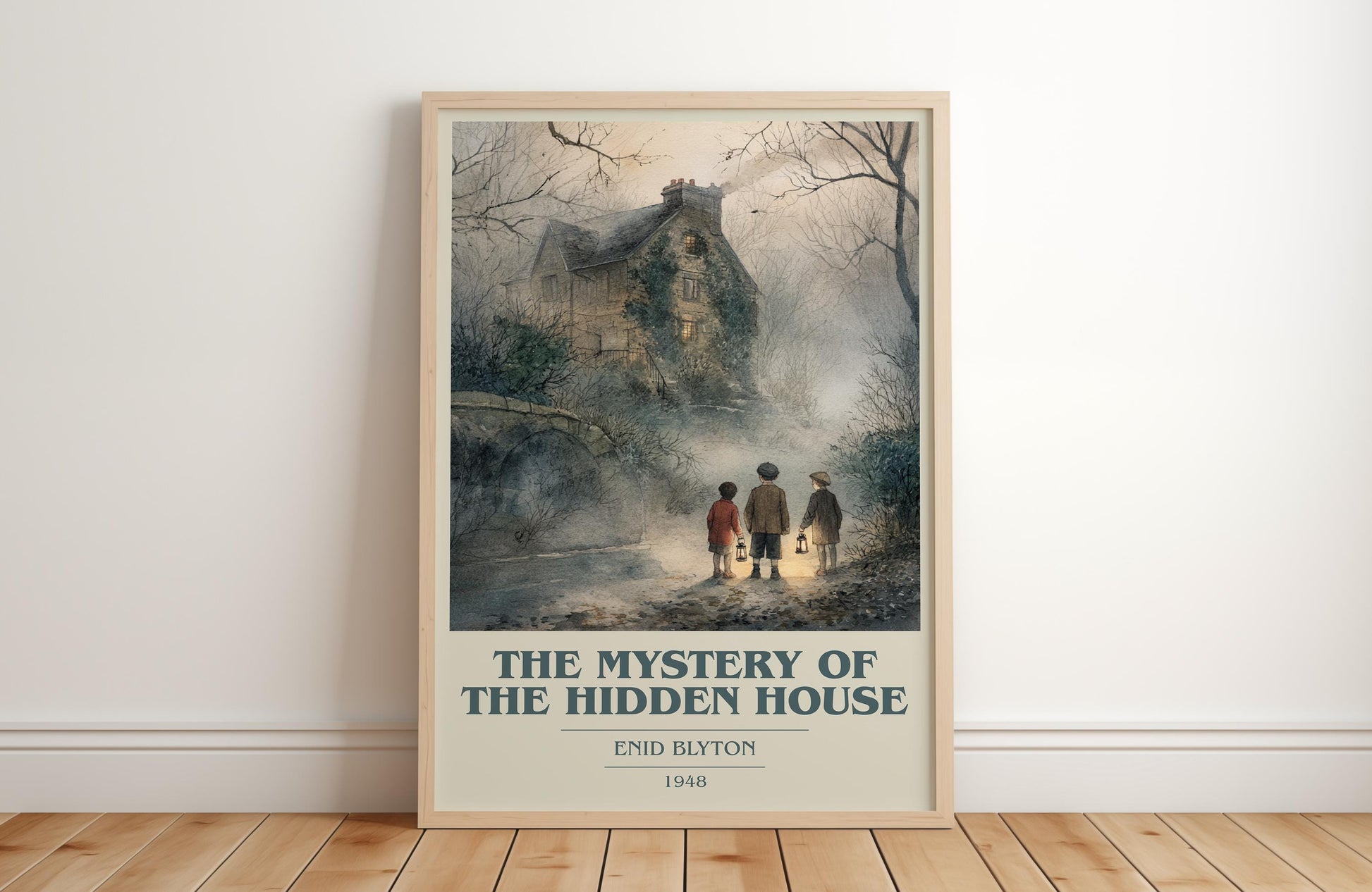 The Mystery of the Hidden House by Enid Blyton | Book Poster | Literary Art Gift For Book Lover | Novel Inspired Wall Art
