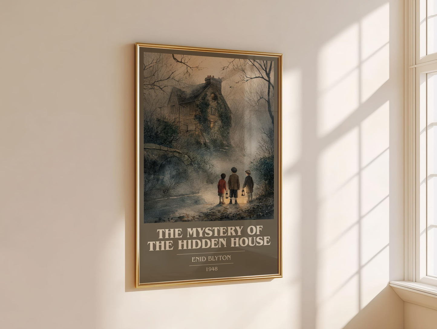 The Mystery of the Hidden House by Enid Blyton | Book Poster | Literary Art Gift For Book Lover | Novel Inspired Wall Art