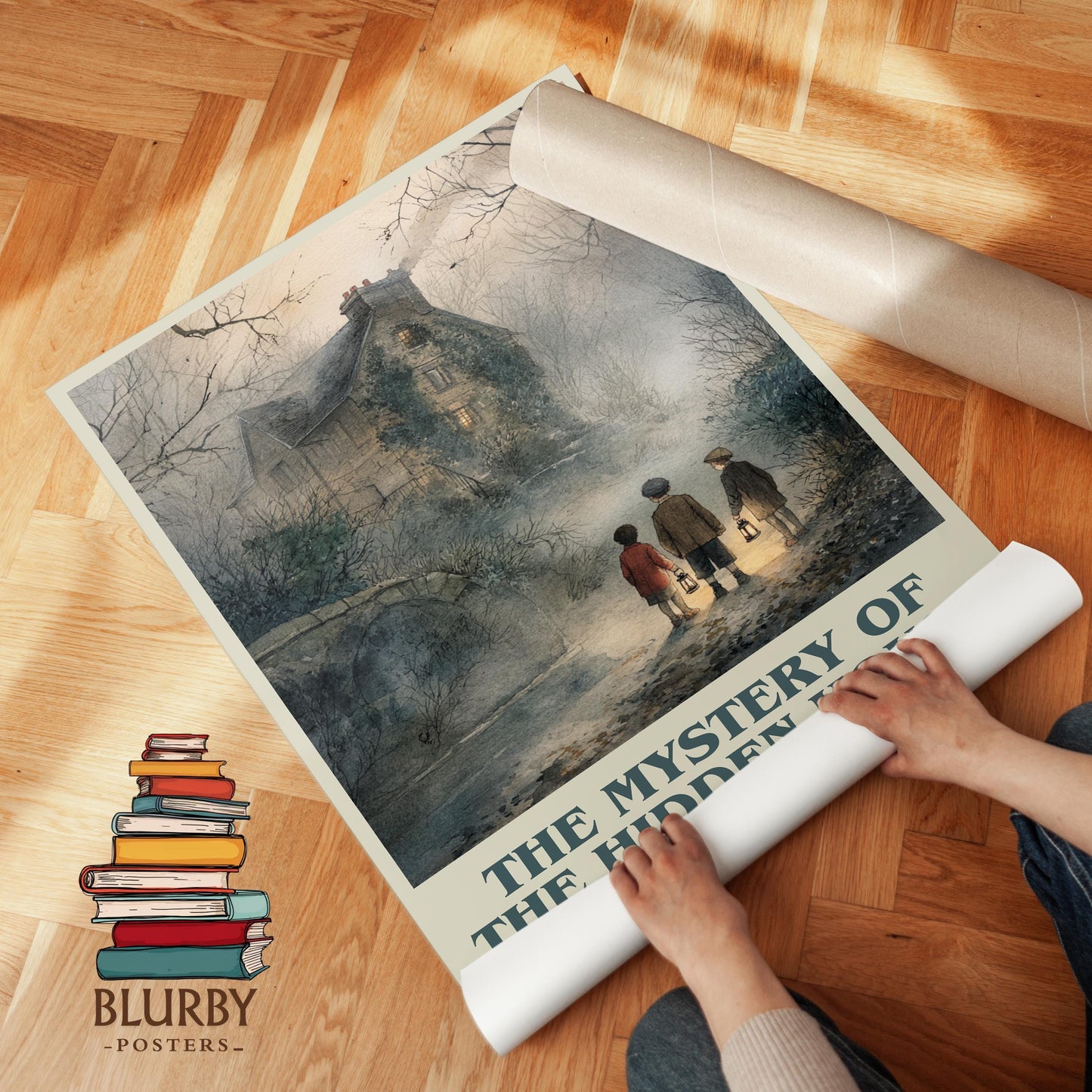 The Mystery of the Hidden House by Enid Blyton | Book Poster | Literary Art Gift For Book Lover | Novel Inspired Wall Art