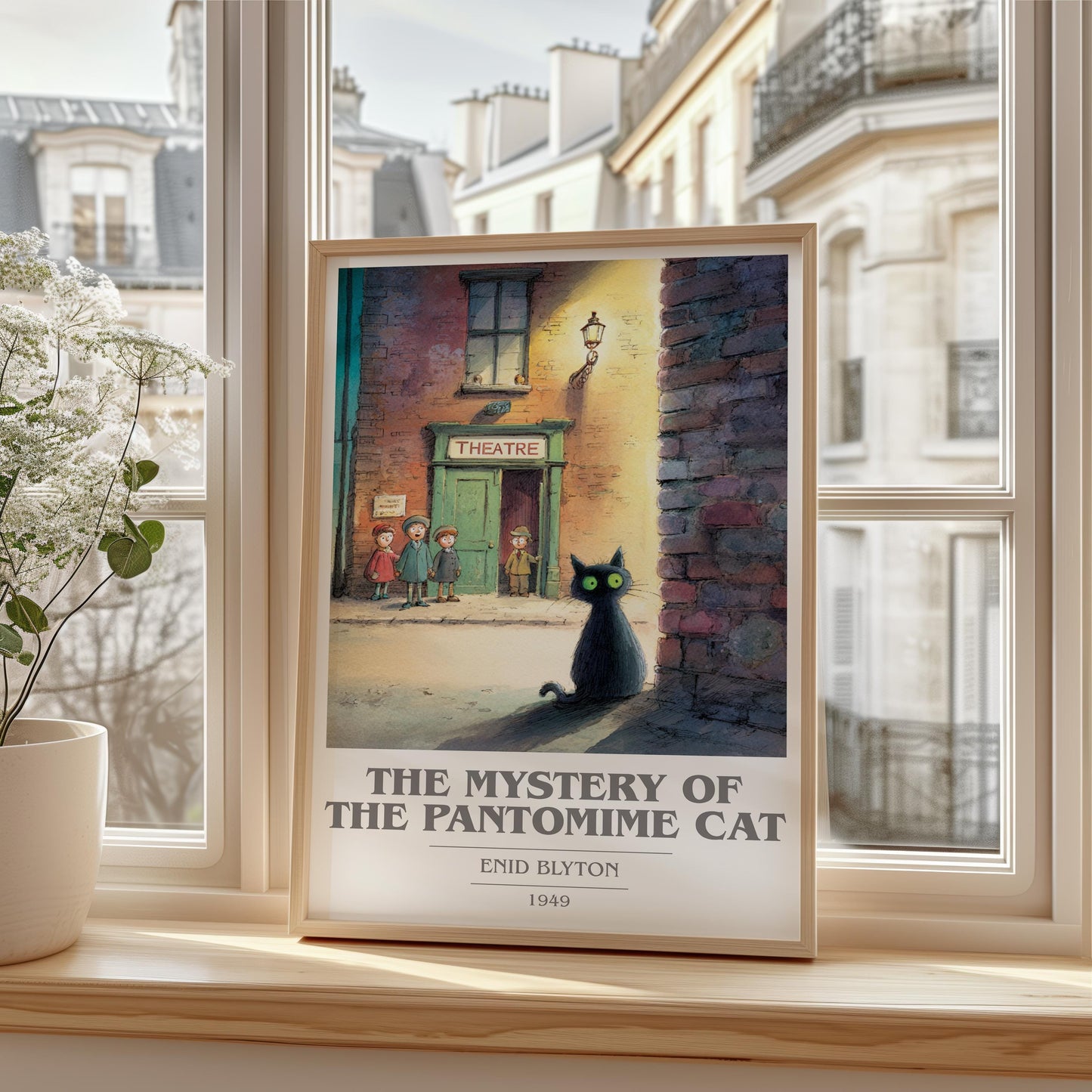 The Mystery of the Pantomime Cat by Enid Blyton | Book Poster | Literary Art Gift For Book Lover | Novel Inspired Wall Art