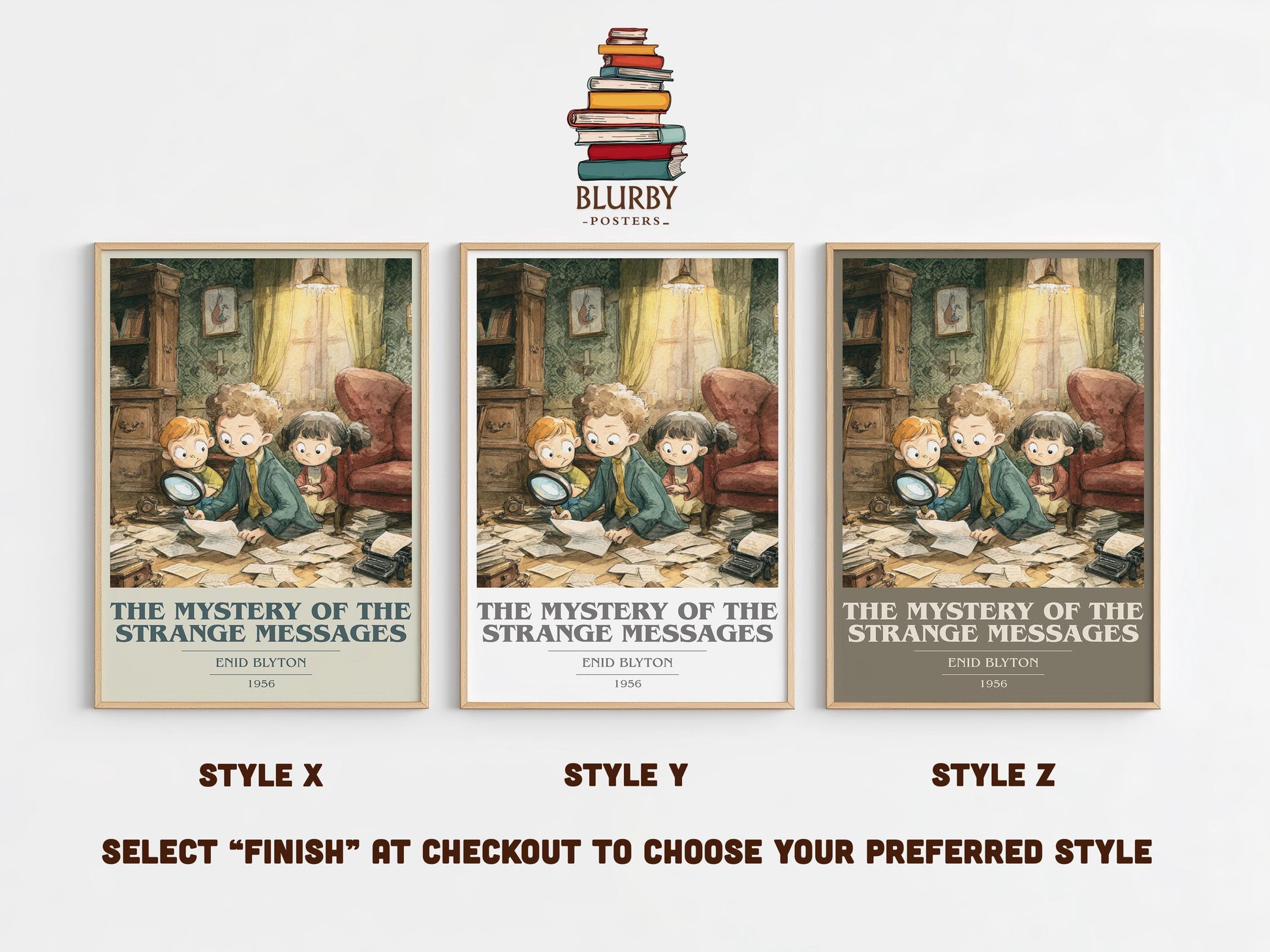 The Mystery of the Strange Messages by Enid Blyton | Book Poster | Literary Art Gift For Book Lover | Novel Inspired Wall Art