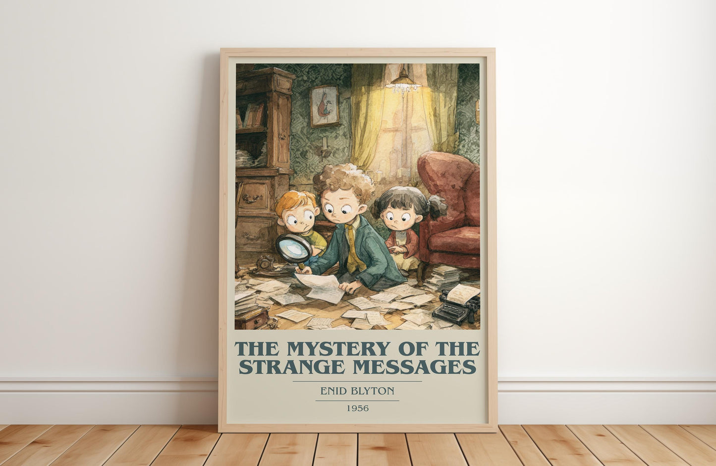 The Mystery of the Strange Messages by Enid Blyton | Book Poster | Literary Art Gift For Book Lover | Novel Inspired Wall Art