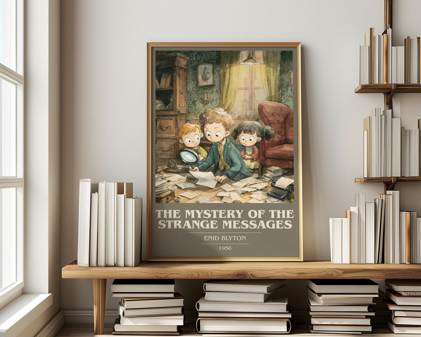 The Mystery of the Strange Messages by Enid Blyton | Book Poster | Literary Art Gift For Book Lover | Novel Inspired Wall Art