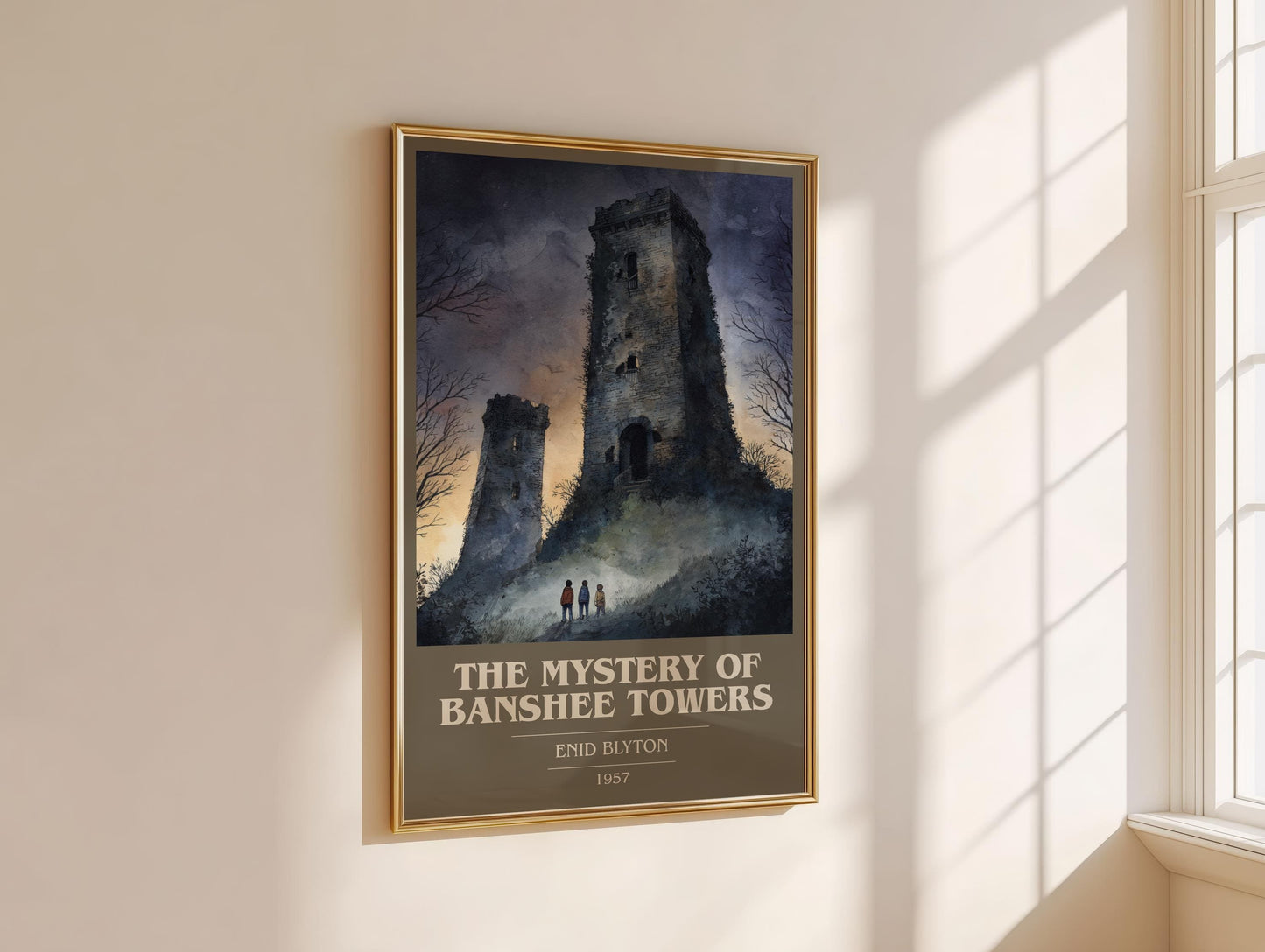 The Mystery of Banshee Towers by Enid Blyton | Book Poster | Literary Art Gift For Book Lover | Novel Inspired Wall Art