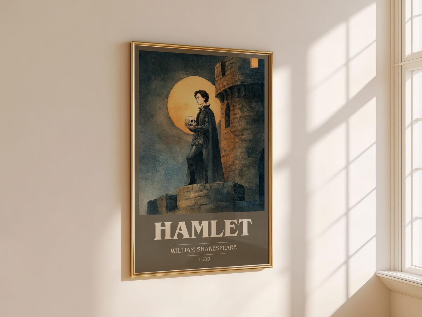 Hamlet by William Shakespeare | Book Poster | Literary Art Gift For Book Lover | Novel Inspired Wall Art | Free Delivery