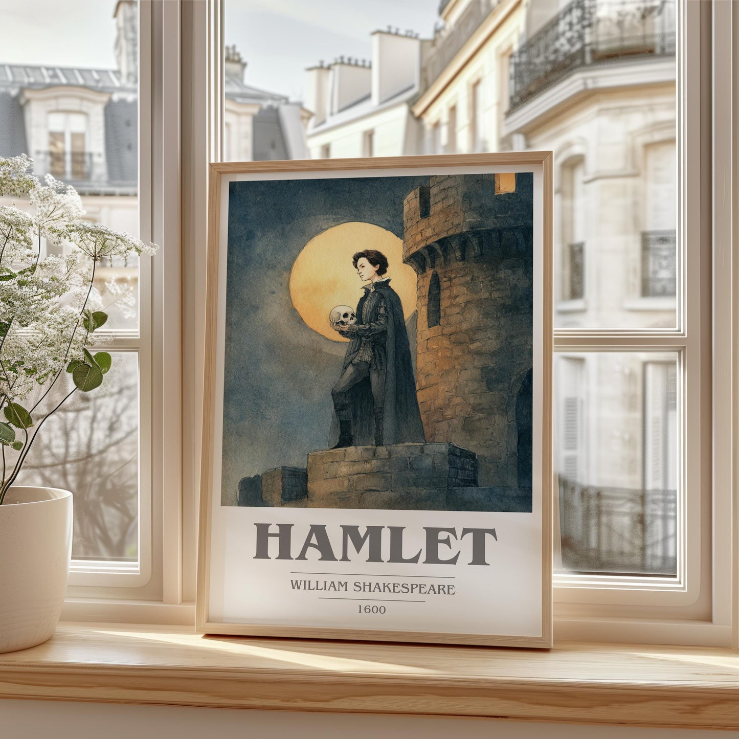 Hamlet by William Shakespeare | Book Poster | Literary Art Gift For Book Lover | Novel Inspired Wall Art | Free Delivery
