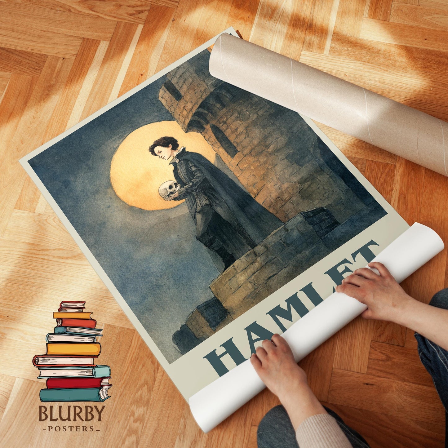Hamlet by William Shakespeare | Book Poster | Literary Art Gift For Book Lover | Novel Inspired Wall Art | Free Delivery