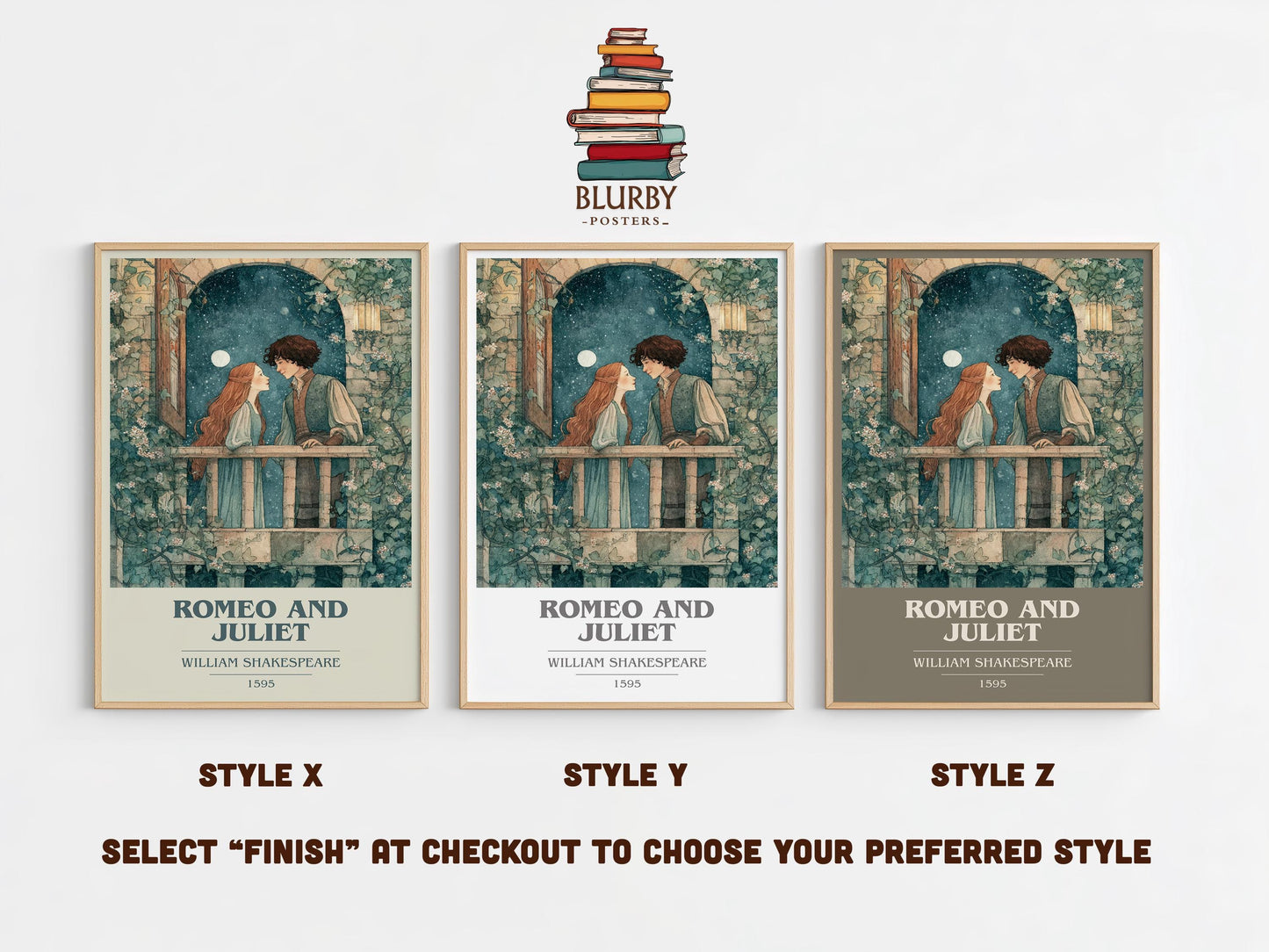 Romeo and Juliet by William Shakespeare | Book Poster | Literary Art Gift For Book Lover | Novel Inspired Wall Art | Free Delivery