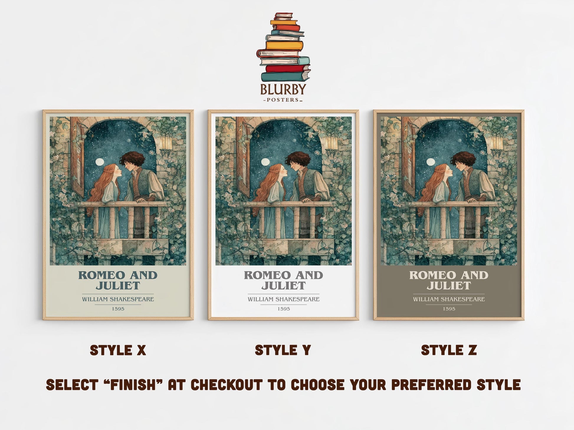 Romeo and Juliet by William Shakespeare | Book Poster | Literary Art Gift For Book Lover | Novel Inspired Wall Art | Free Delivery