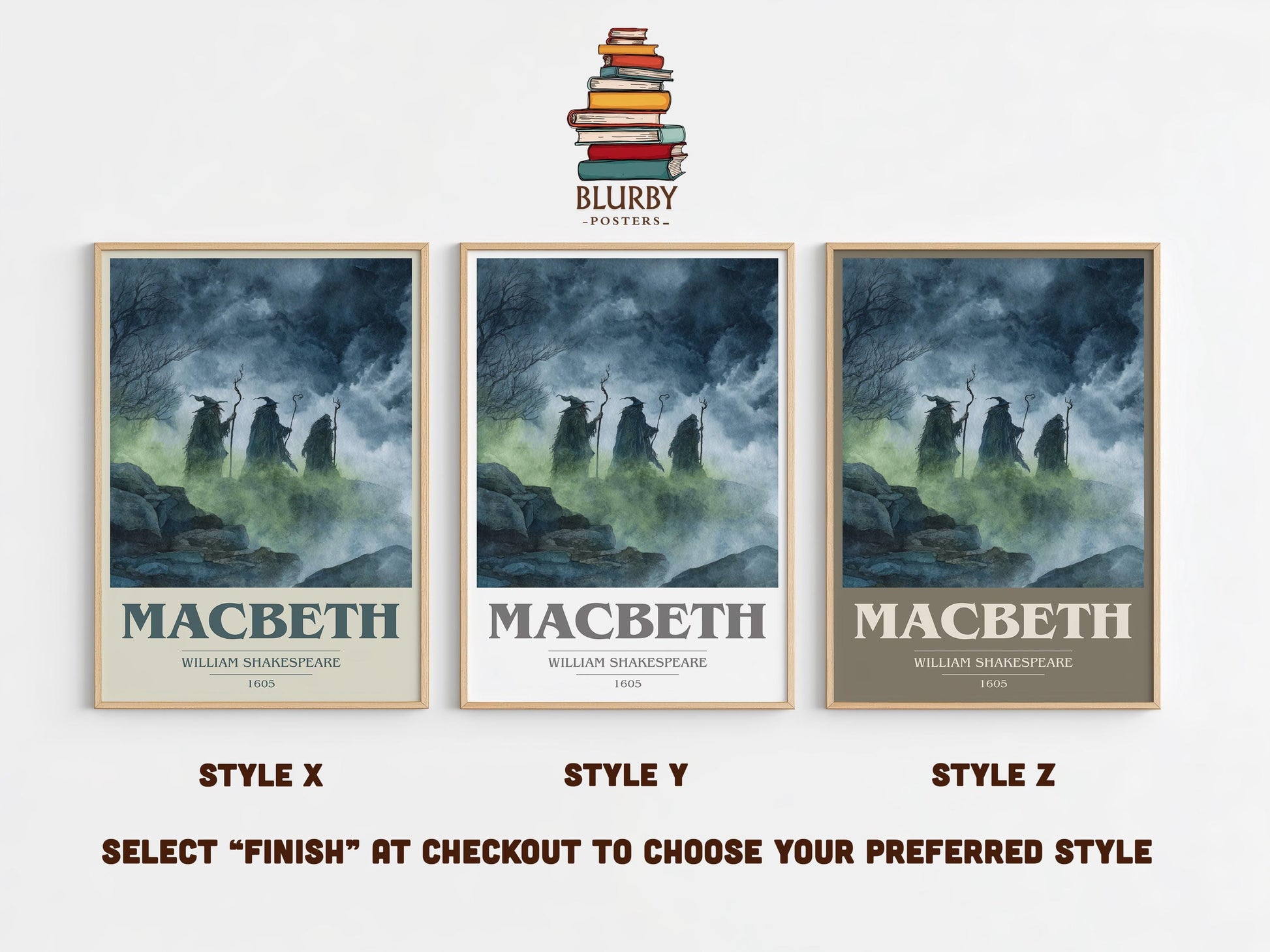 Macbeth by William Shakespeare | Book Poster | Literary Art Gift For Book Lover | Novel Inspired Wall Art | Free Delivery