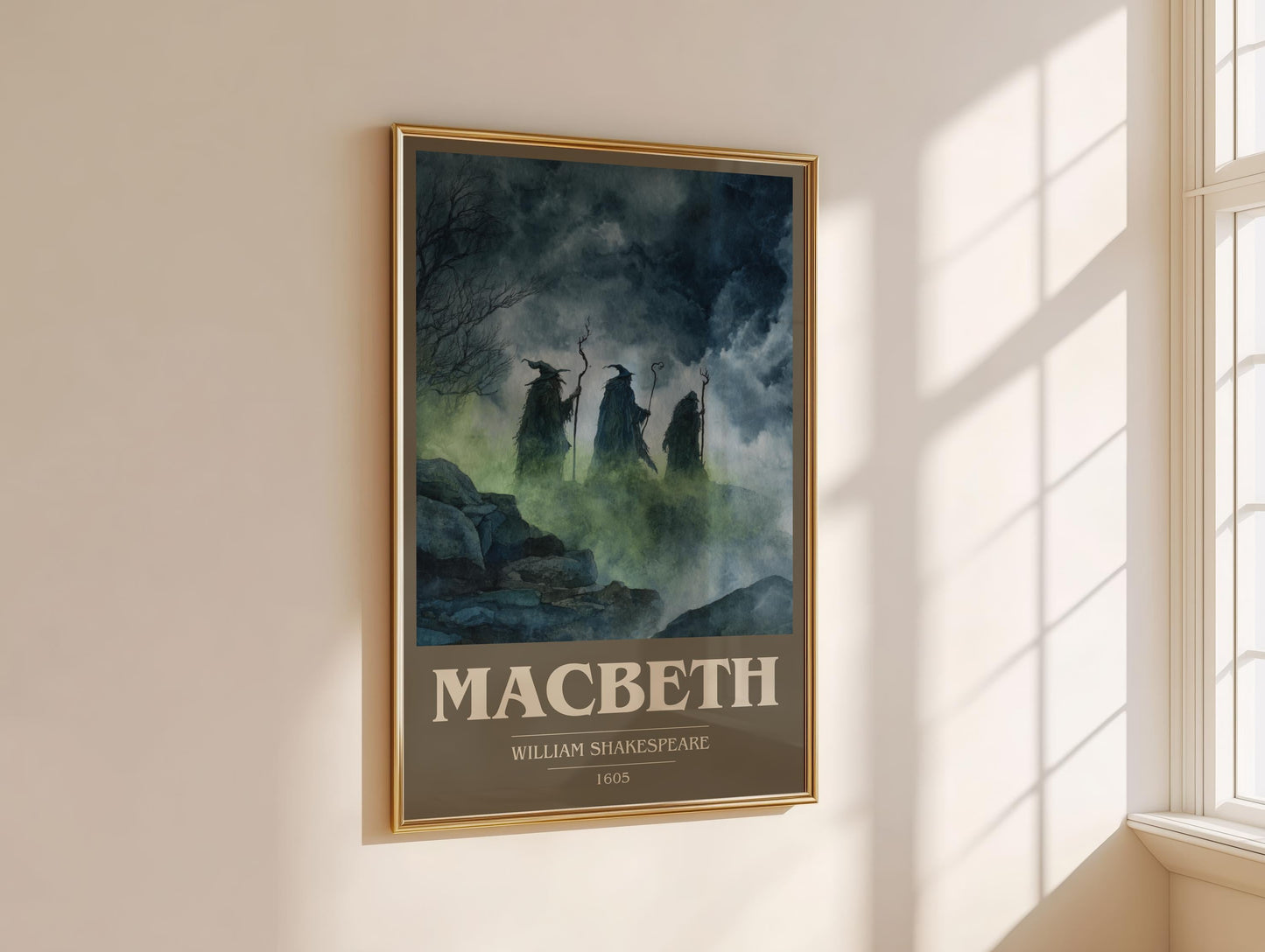 Macbeth by William Shakespeare | Book Poster | Literary Art Gift For Book Lover | Novel Inspired Wall Art | Free Delivery