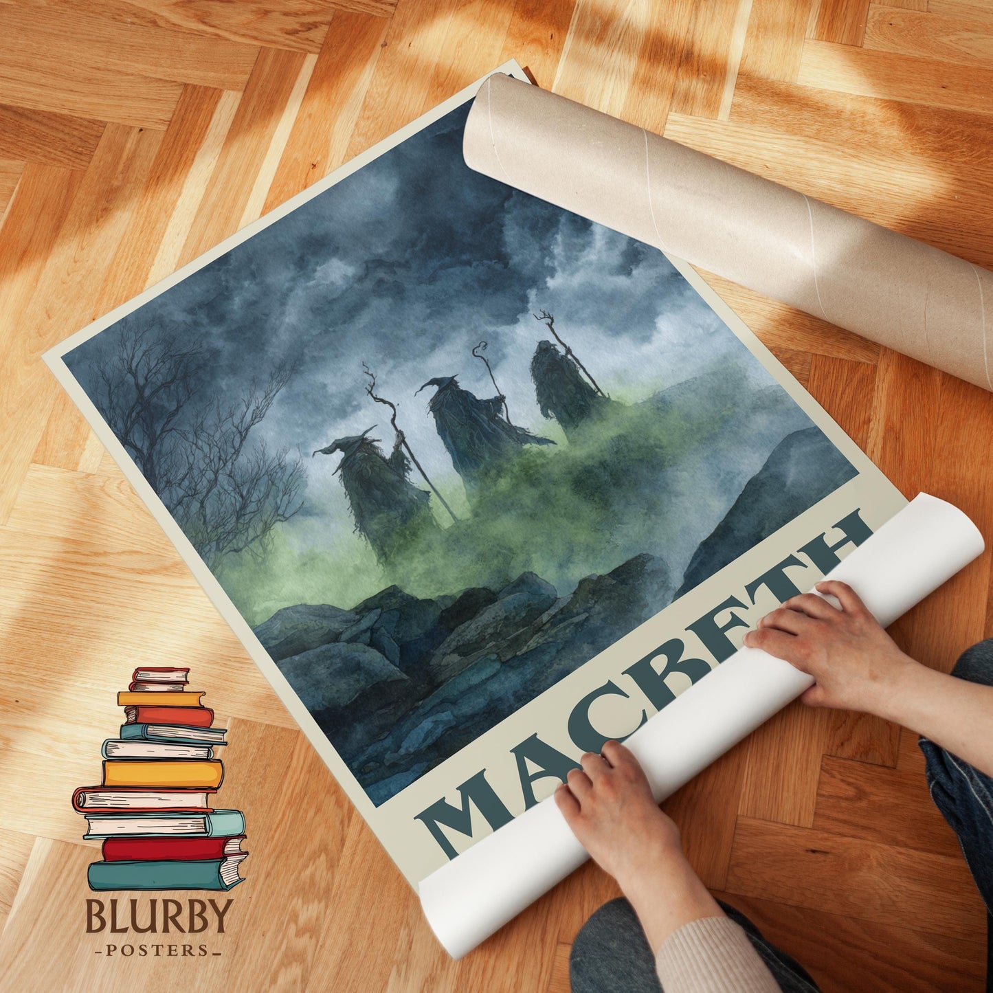 Macbeth by William Shakespeare | Book Poster | Literary Art Gift For Book Lover | Novel Inspired Wall Art | Free Delivery
