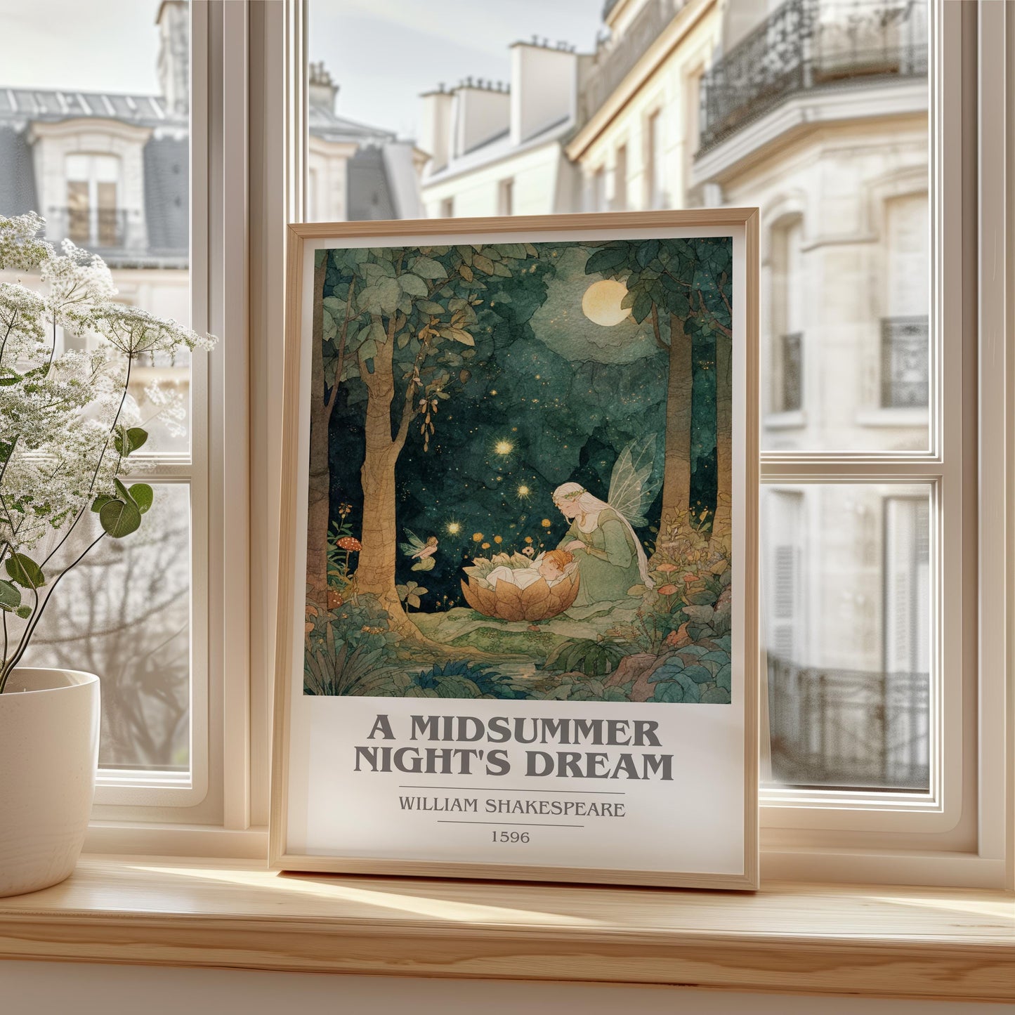 A Midsummer Nights Dream by William Shakespeare | Book Poster | Literary Art Gift For Book Lover | Novel Inspired Wall Art | Free Delivery