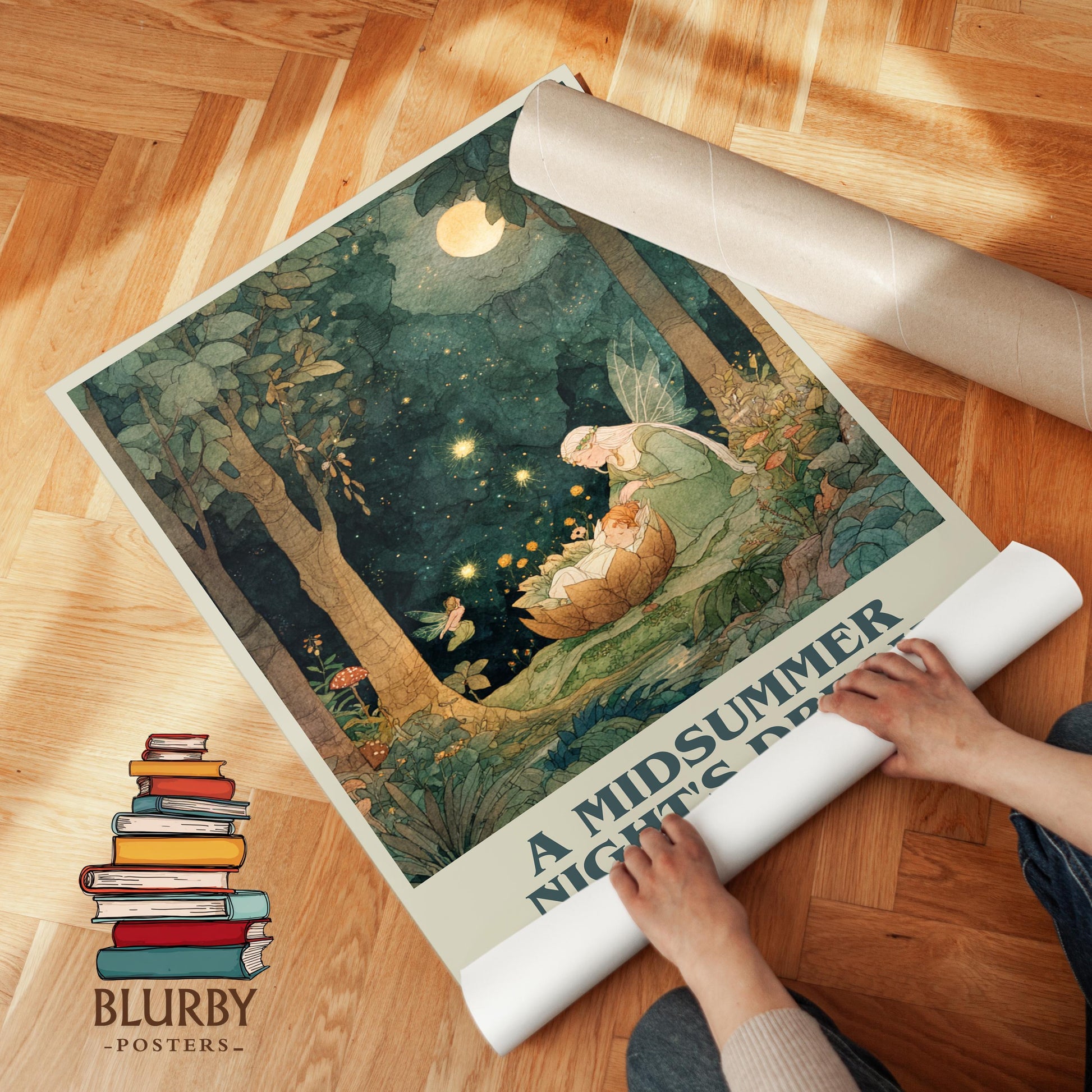 A Midsummer Nights Dream by William Shakespeare | Book Poster | Literary Art Gift For Book Lover | Novel Inspired Wall Art | Free Delivery
