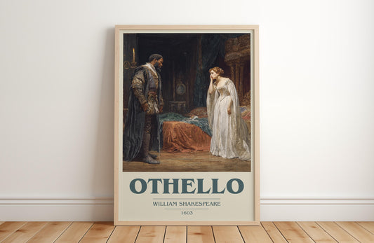 Othello by William Shakespeare | Book Poster | Literary Art Gift For Book Lover | Novel Inspired Wall Art | Free Delivery