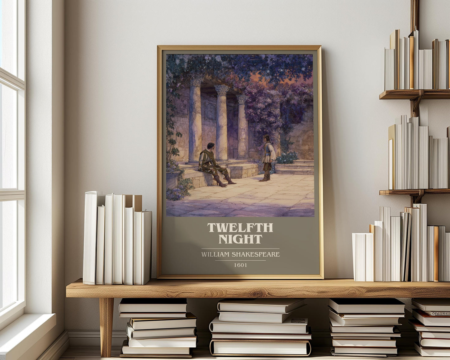Twelfth Night by William Shakespeare | Book Poster | Literary Art Gift For Book Lover | Novel Inspired Wall Art | Free Delivery