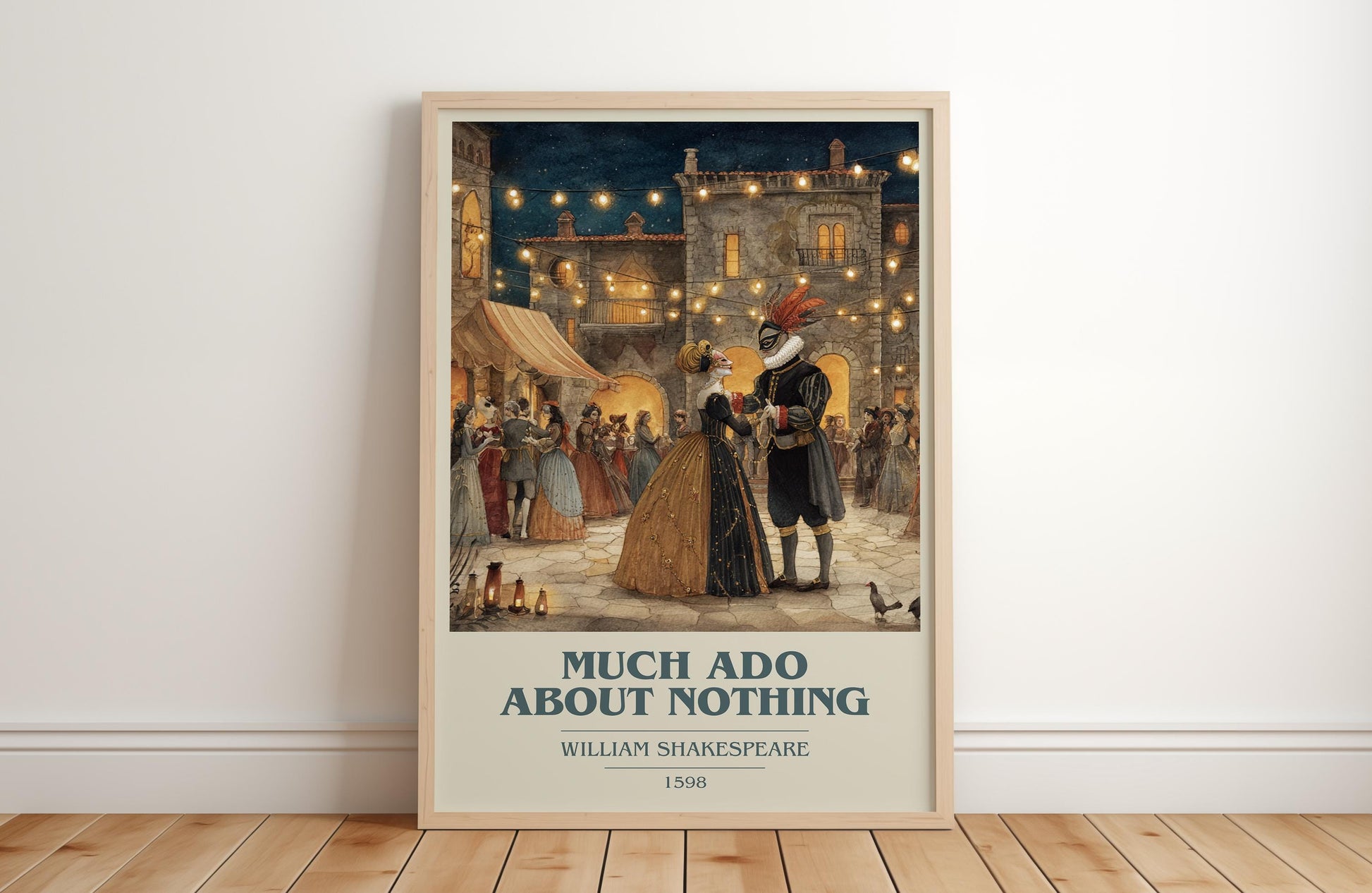 Much Ado About Nothing by William Shakespeare | Book Poster | Literary Art Gift For Book Lover | Novel Inspired Wall Art | Free Delivery