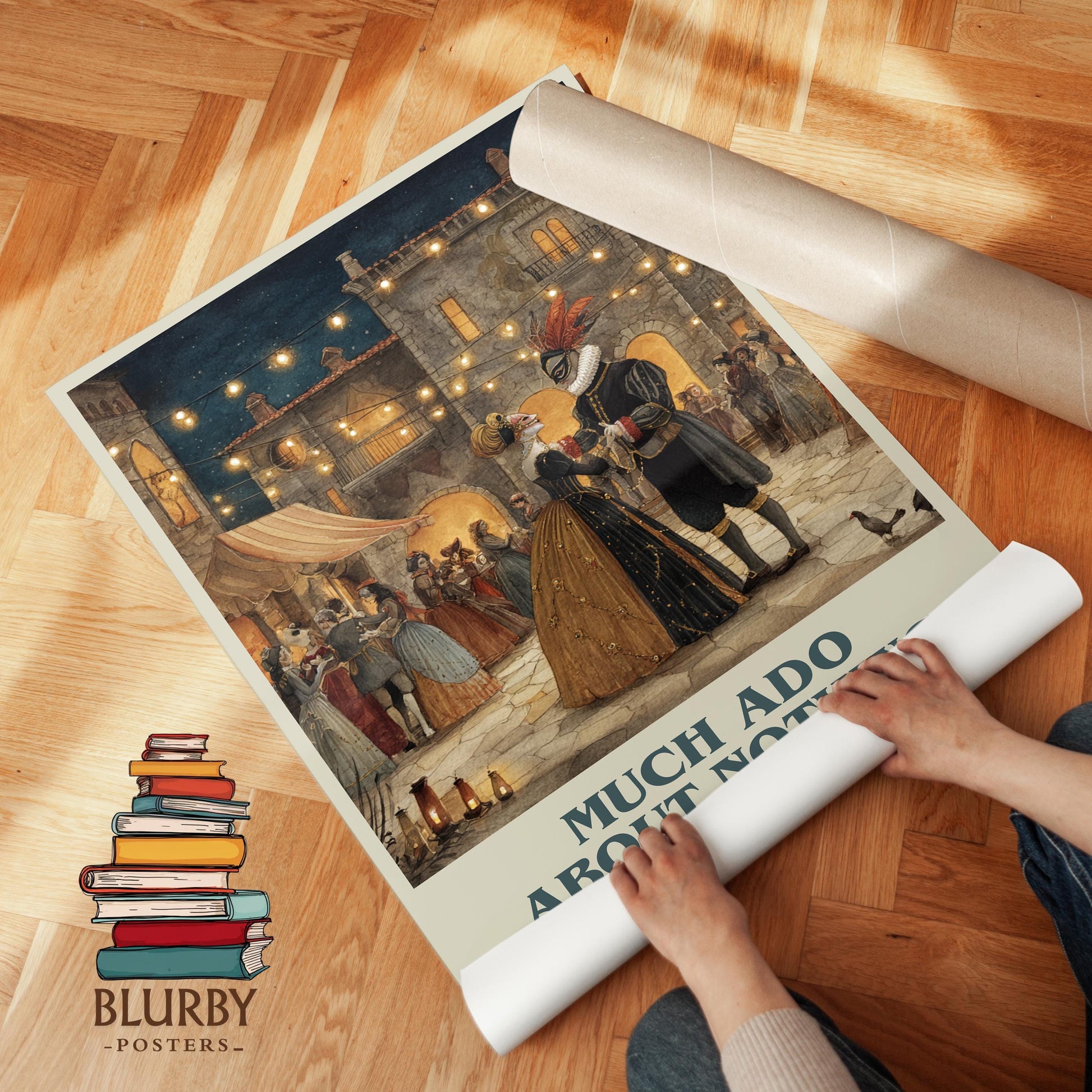 Much Ado About Nothing by William Shakespeare | Book Poster | Literary Art Gift For Book Lover | Novel Inspired Wall Art | Free Delivery