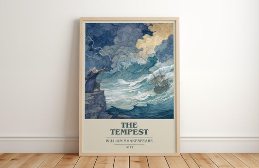 The Tempest by William Shakespeare | Book Poster | Literary Art Gift For Book Lover | Novel Inspired Wall Art | Free Delivery