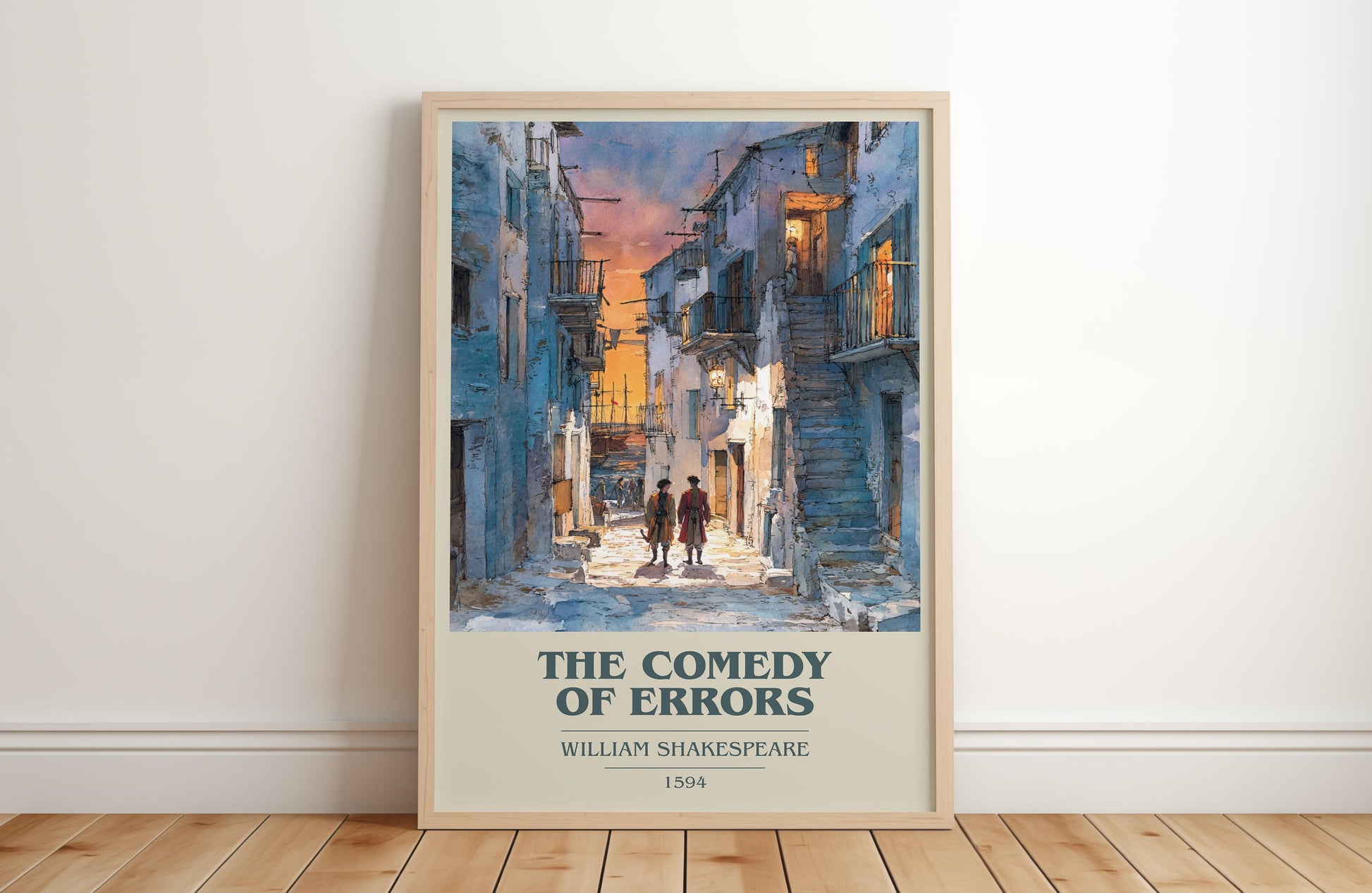 The Comedy Of Errors by William Shakespeare | Book Poster | Literary Art Gift For Book Lover | Novel Inspired Wall Art | Free Delivery
