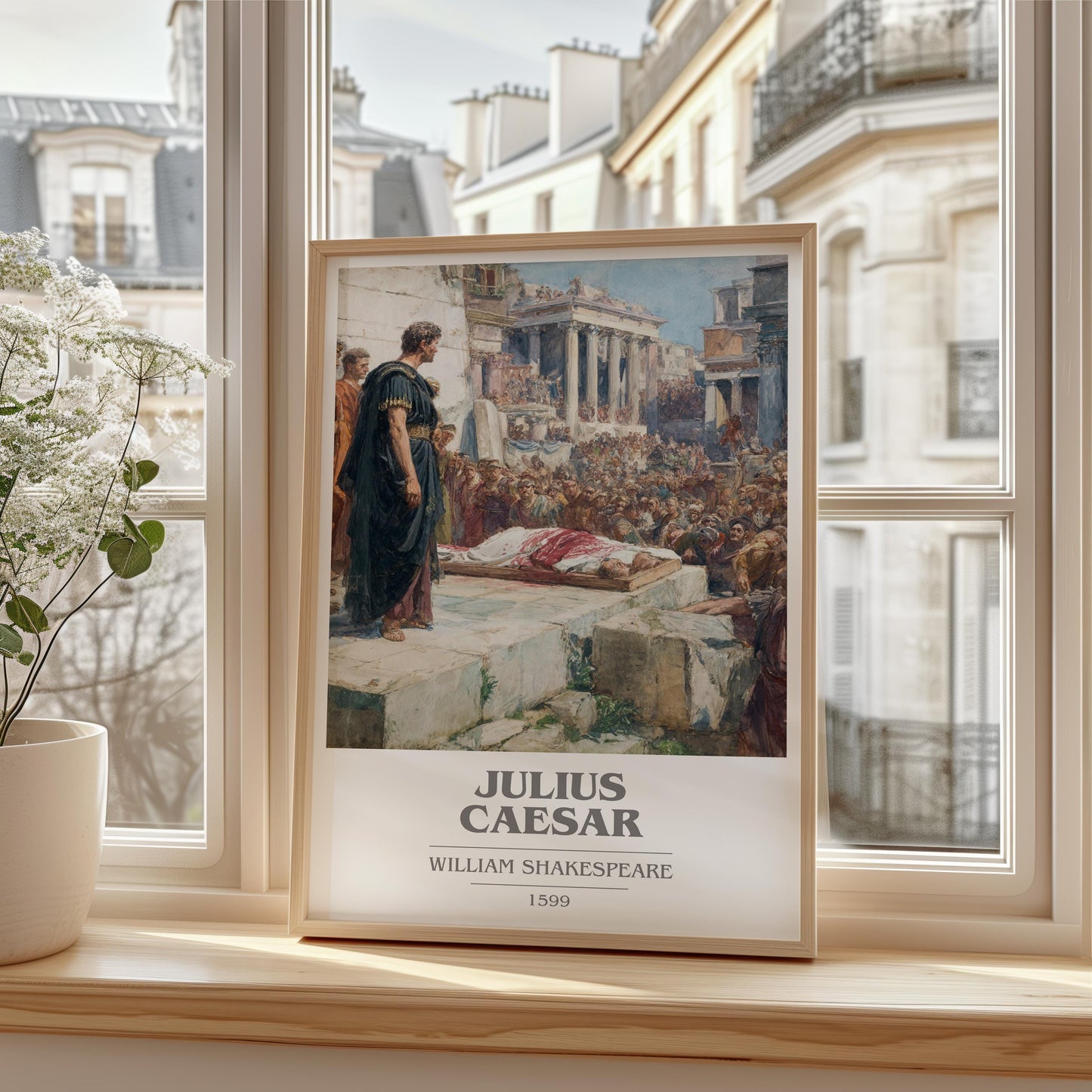 Julius Caeser by William Shakespeare | Book Poster | Literary Art Gift For Book Lover | Novel Inspired Wall Art | Free Delivery