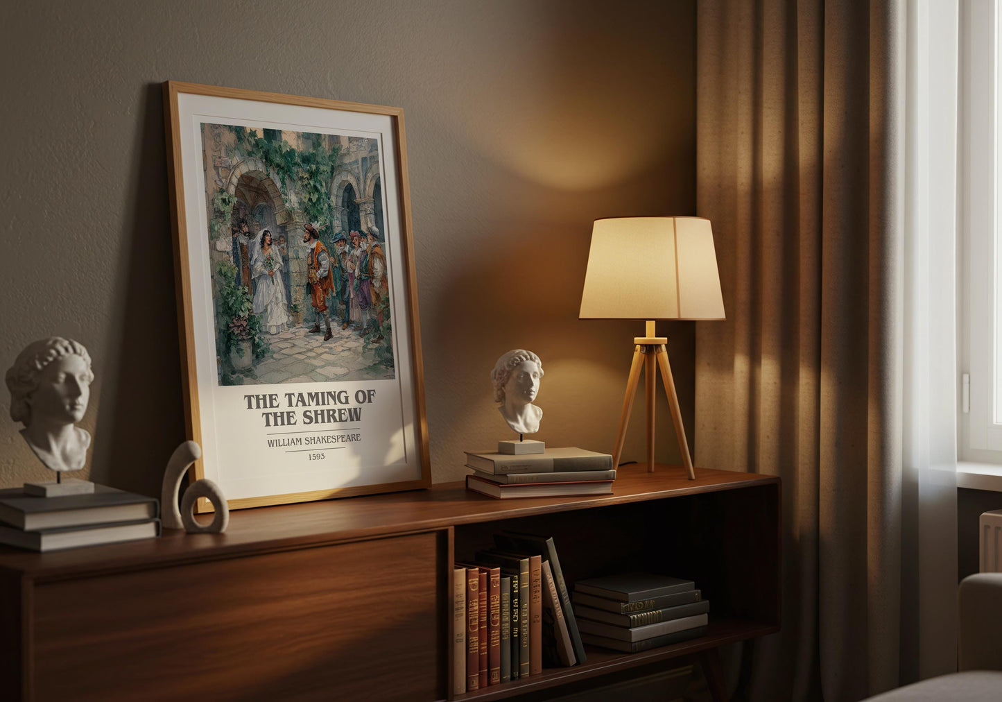 The Taming Of The Shrew by William Shakespeare | Book Poster | Literary Art Gift For Book Lover | Novel Inspired Wall Art | Free Delivery