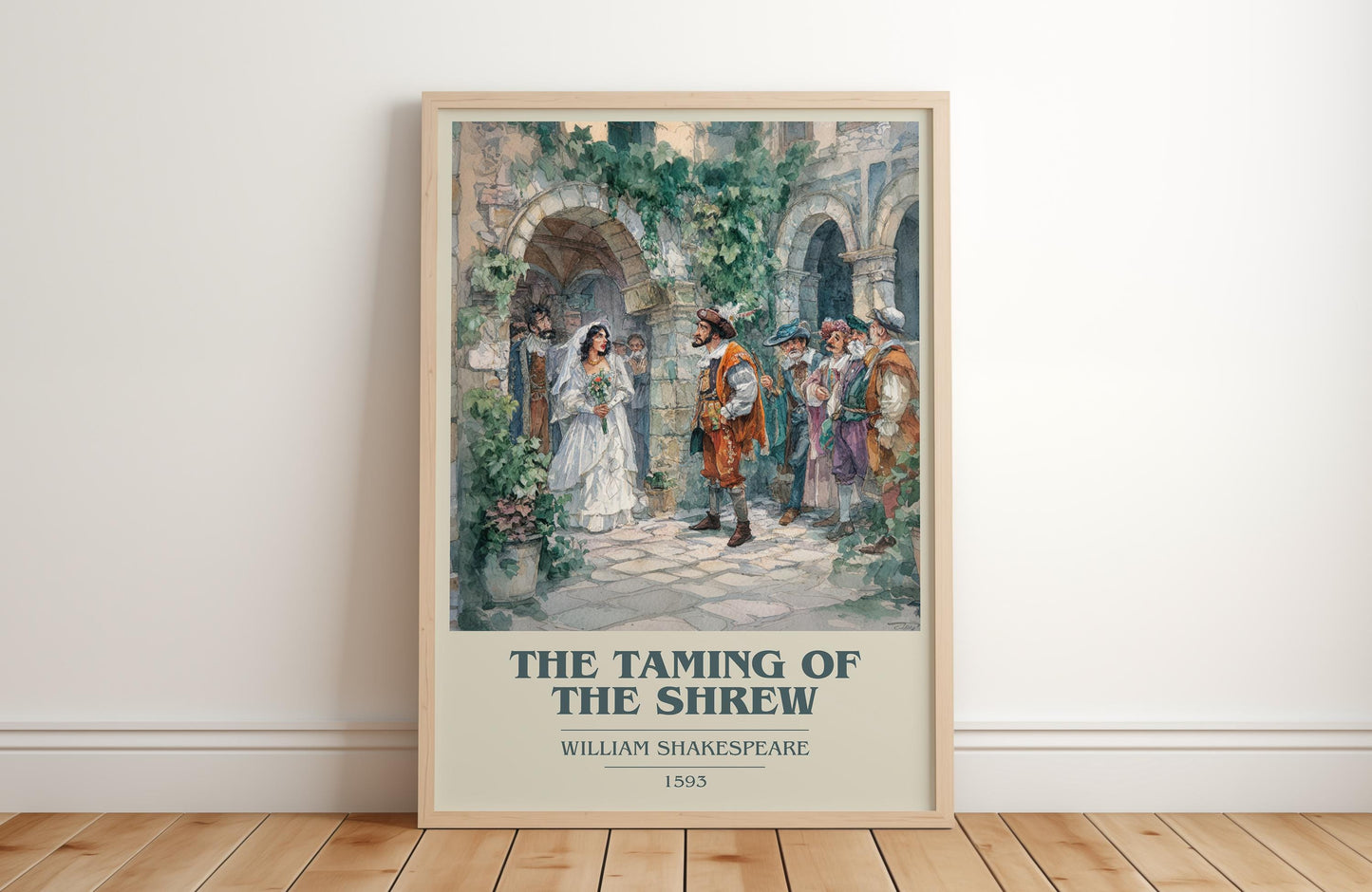The Taming Of The Shrew by William Shakespeare | Book Poster | Literary Art Gift For Book Lover | Novel Inspired Wall Art | Free Delivery