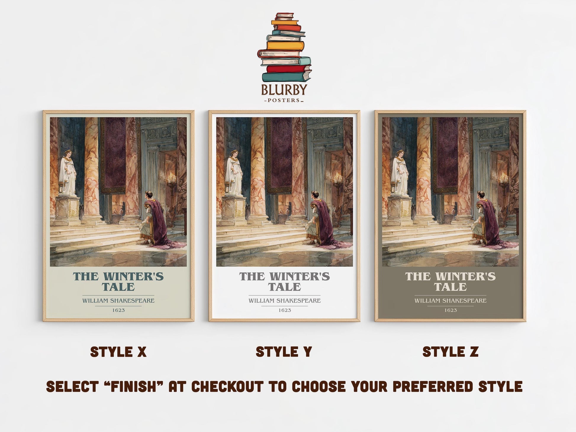 The Winters Tale by William Shakespeare | Book Poster | Literary Art Gift For Book Lover | Novel Inspired Wall Art | Free Delivery