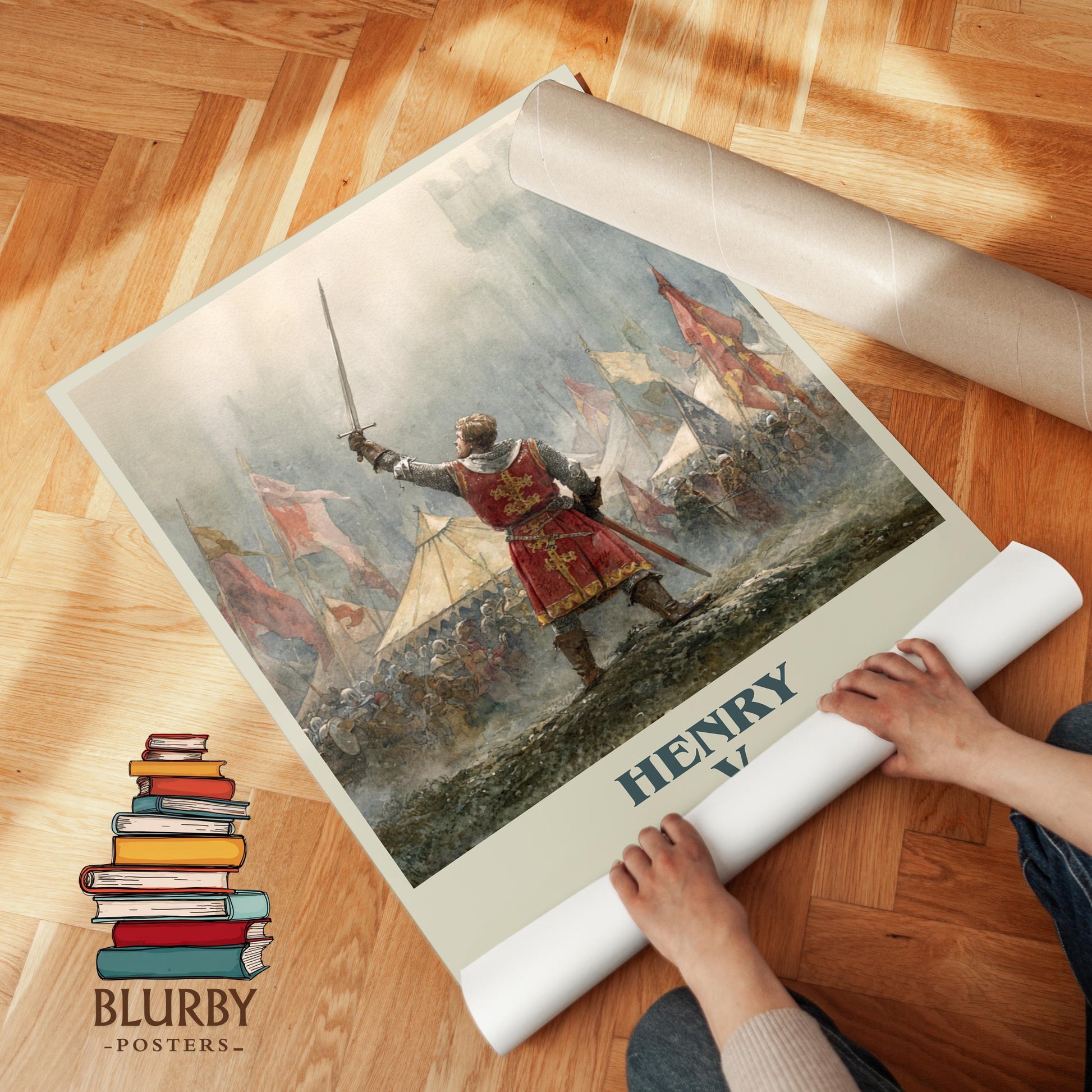 Henry The Fifth by William Shakespeare | Book Poster | Literary Art Gift For Book Lover | Novel Inspired Wall Art | Free Delivery