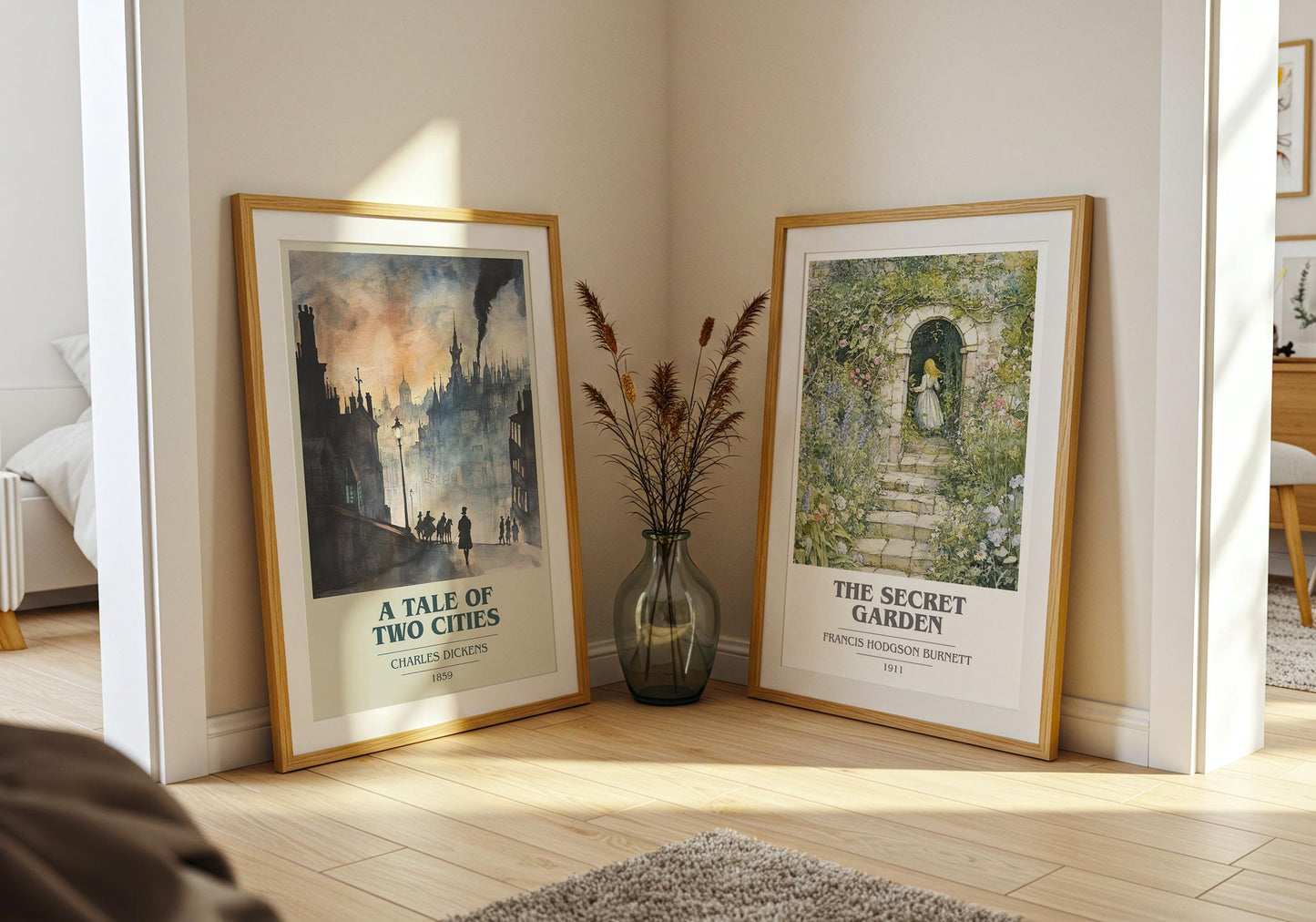 A Tale of Two Cities book cover poster paired in gallery wall – literary art prints