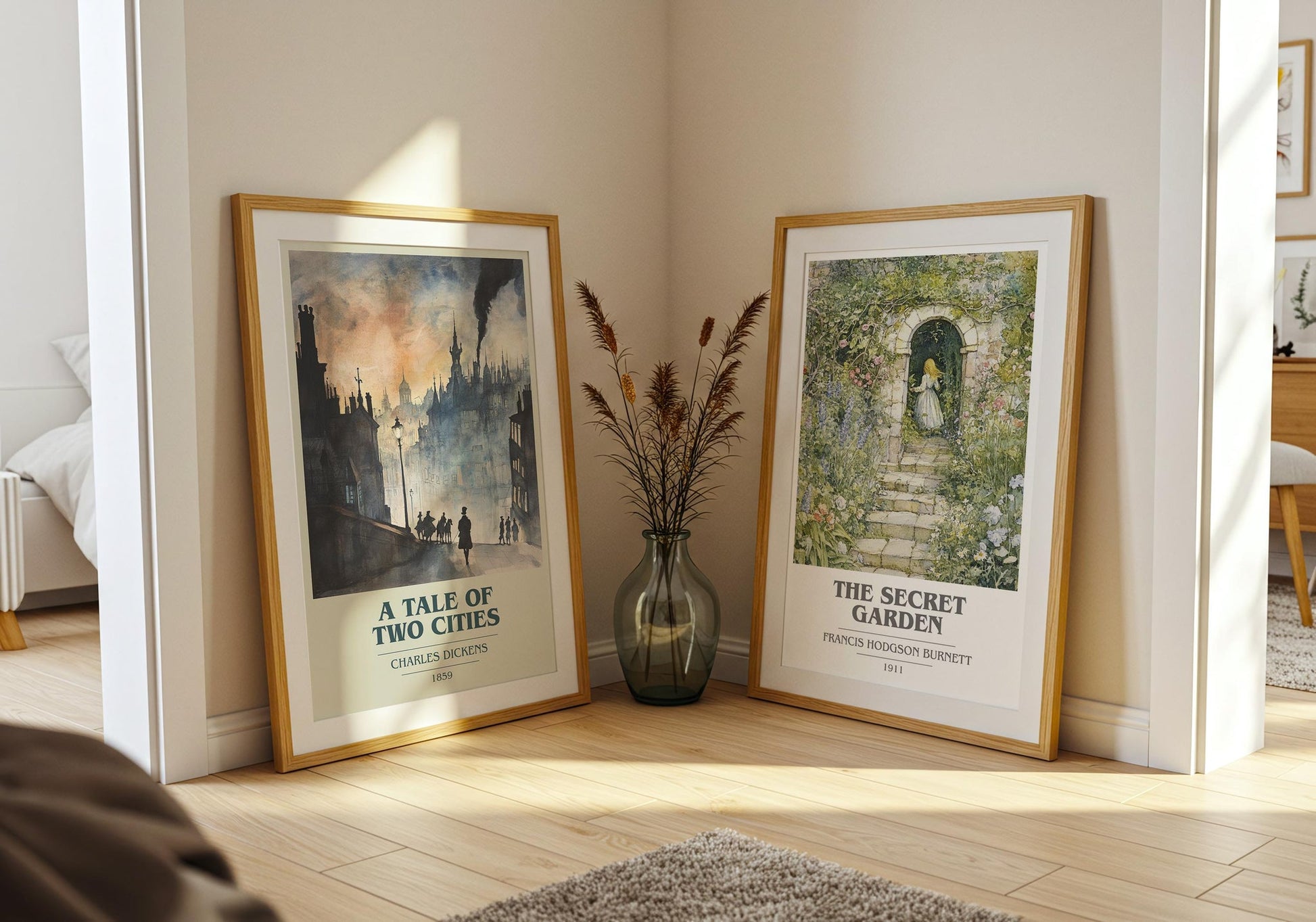 A Tale of Two Cities book cover poster paired in gallery wall – literary art prints