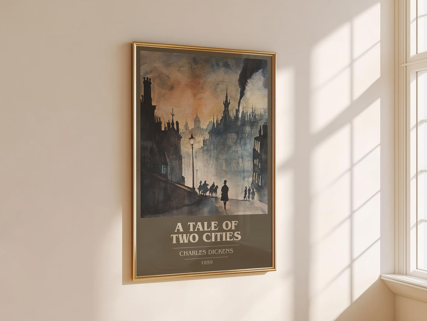 A Tale of Two Cities book cover book poster framed on wall – historical fiction wall art