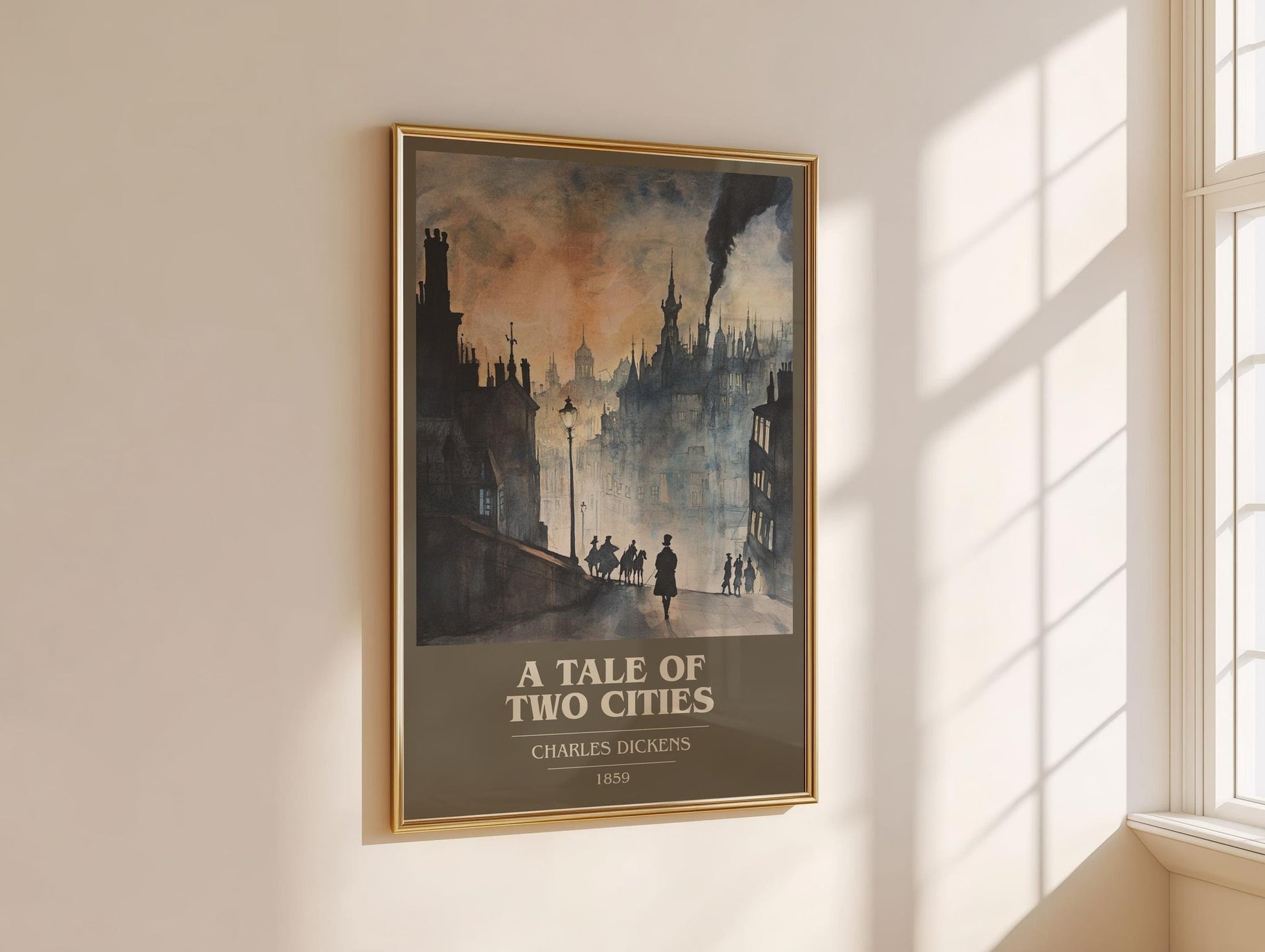 A Tale of Two Cities book cover book poster framed on wall – historical fiction wall art