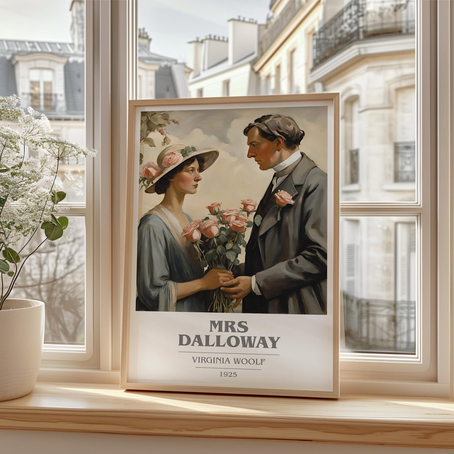 Mrs Dalloway book cover poster colour and style options – Virginia Woolf book art