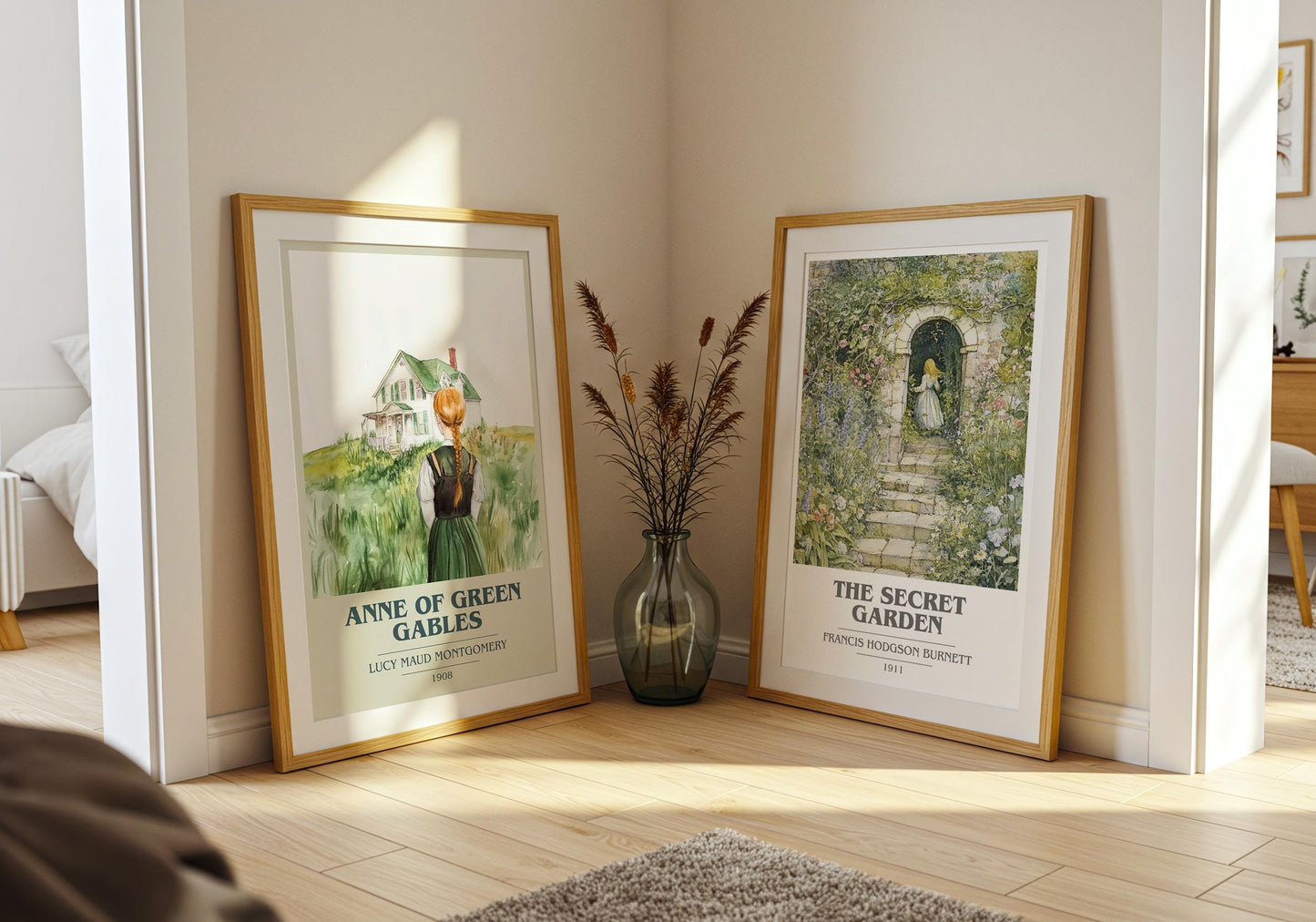 Anne of Green Gables by Lucy Maud Montgomery Descriptive Poster Print. Free Delivery Wall Art Author & Blurb Book Artwork Novel