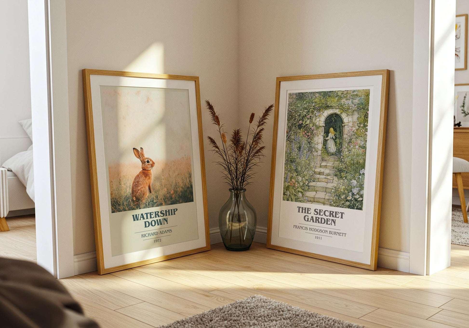 Watership Down by Richard Adams Descriptive Poster Print. Free Delivery Wall Art Author & Blurb Book Artwork Novel