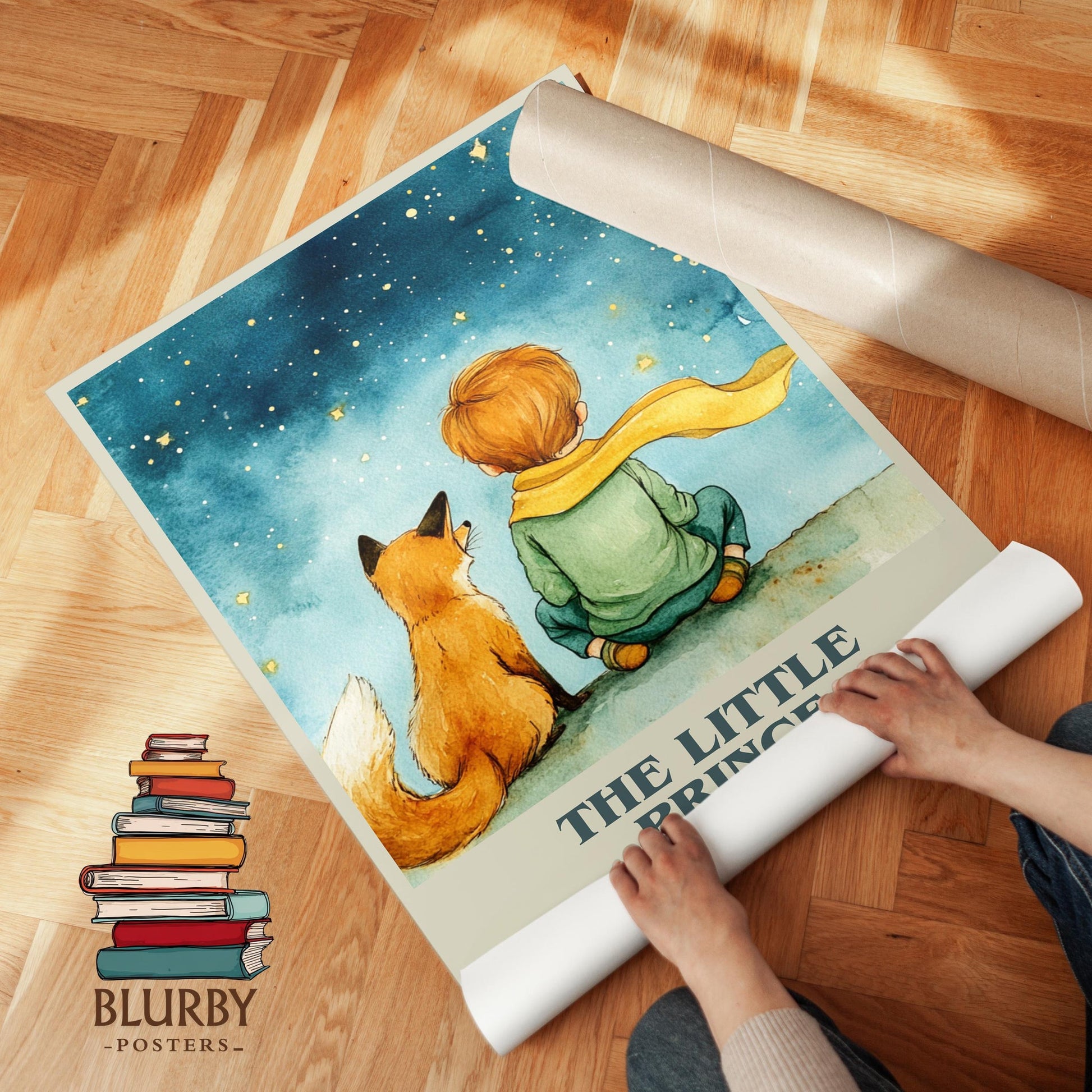 The Little Prince book poster packaging – museum-quality print rolled in protective tube