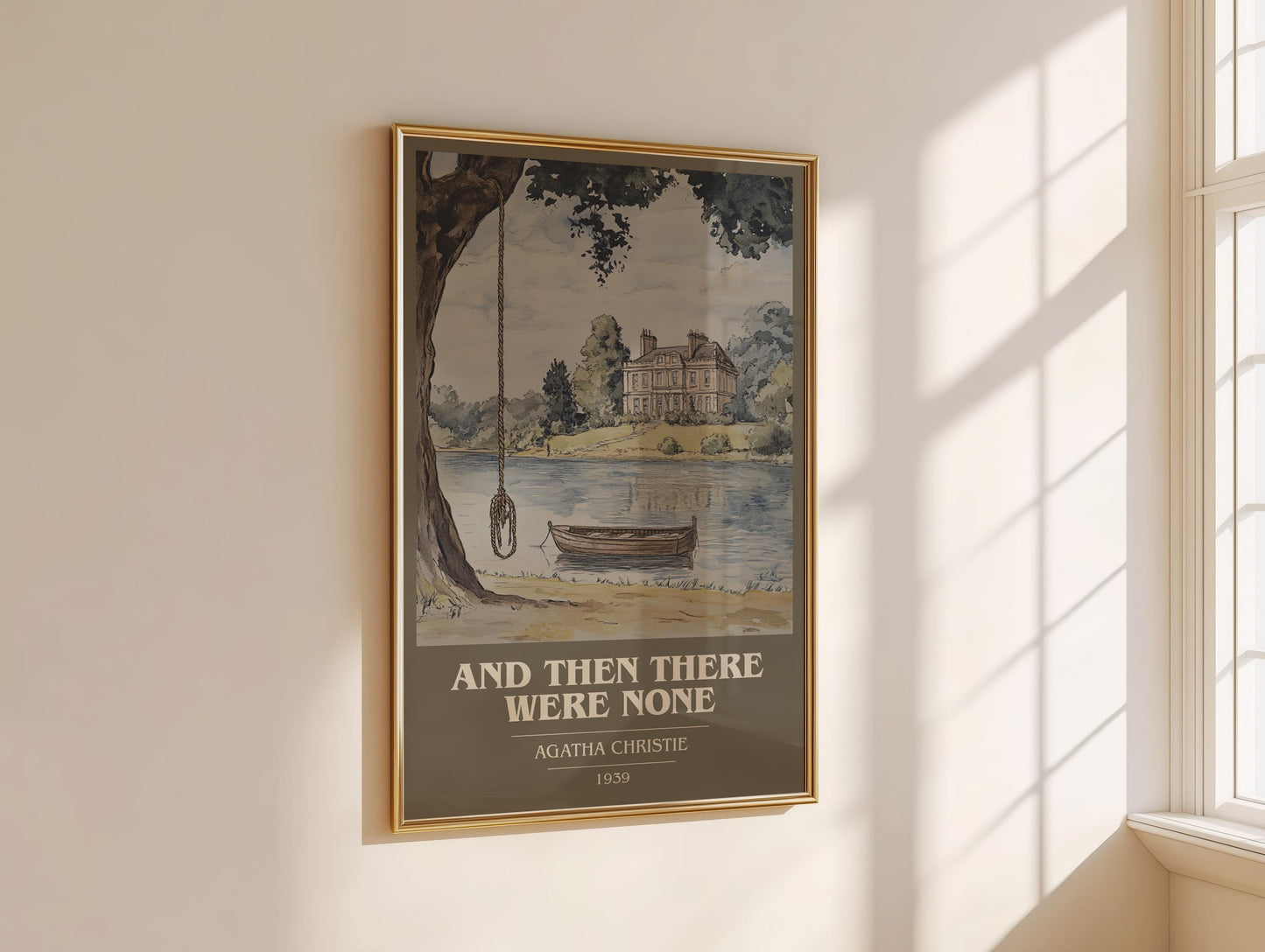 And Then There Were None book cover book poster framed on wall – mystery wall art