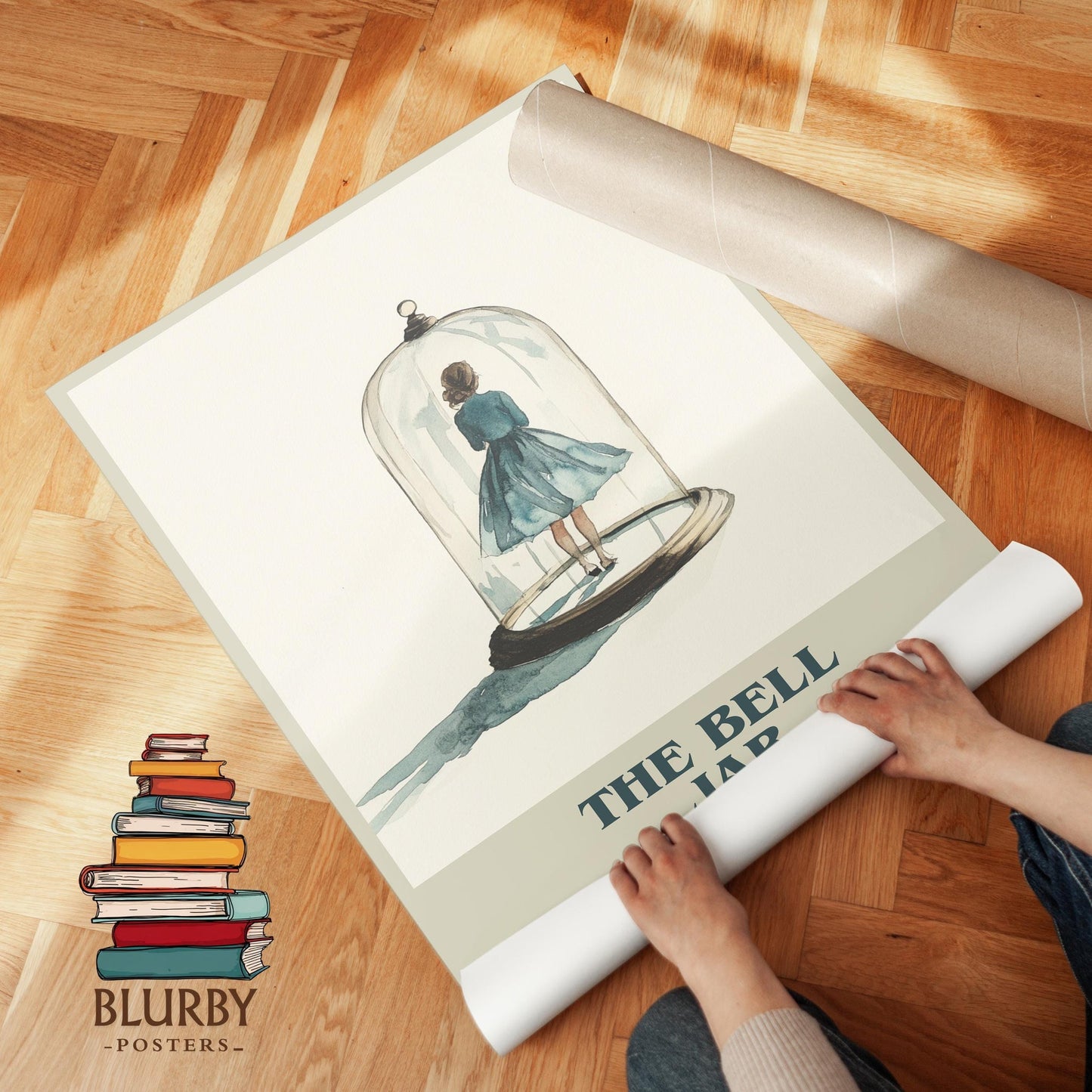 The Bell Jar book poster packaging – museum-quality print rolled in protective tube