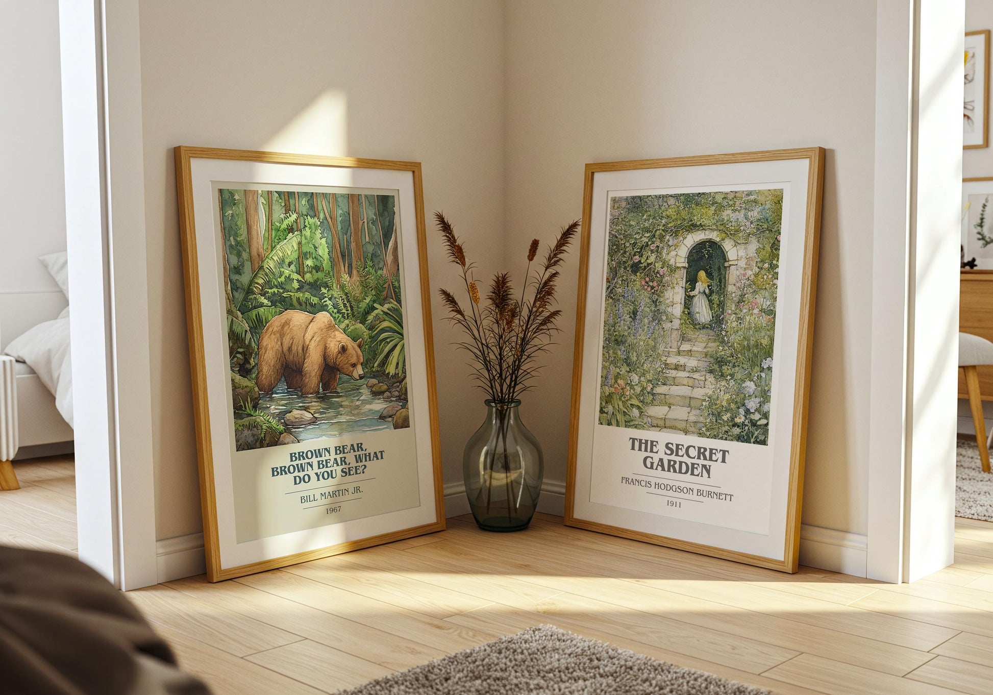 Brown Bear What Do You See? by Bill Martin Jr Descriptive Poster Print. Free Delivery Wall Art Author & Blurb Book Artwork Novel