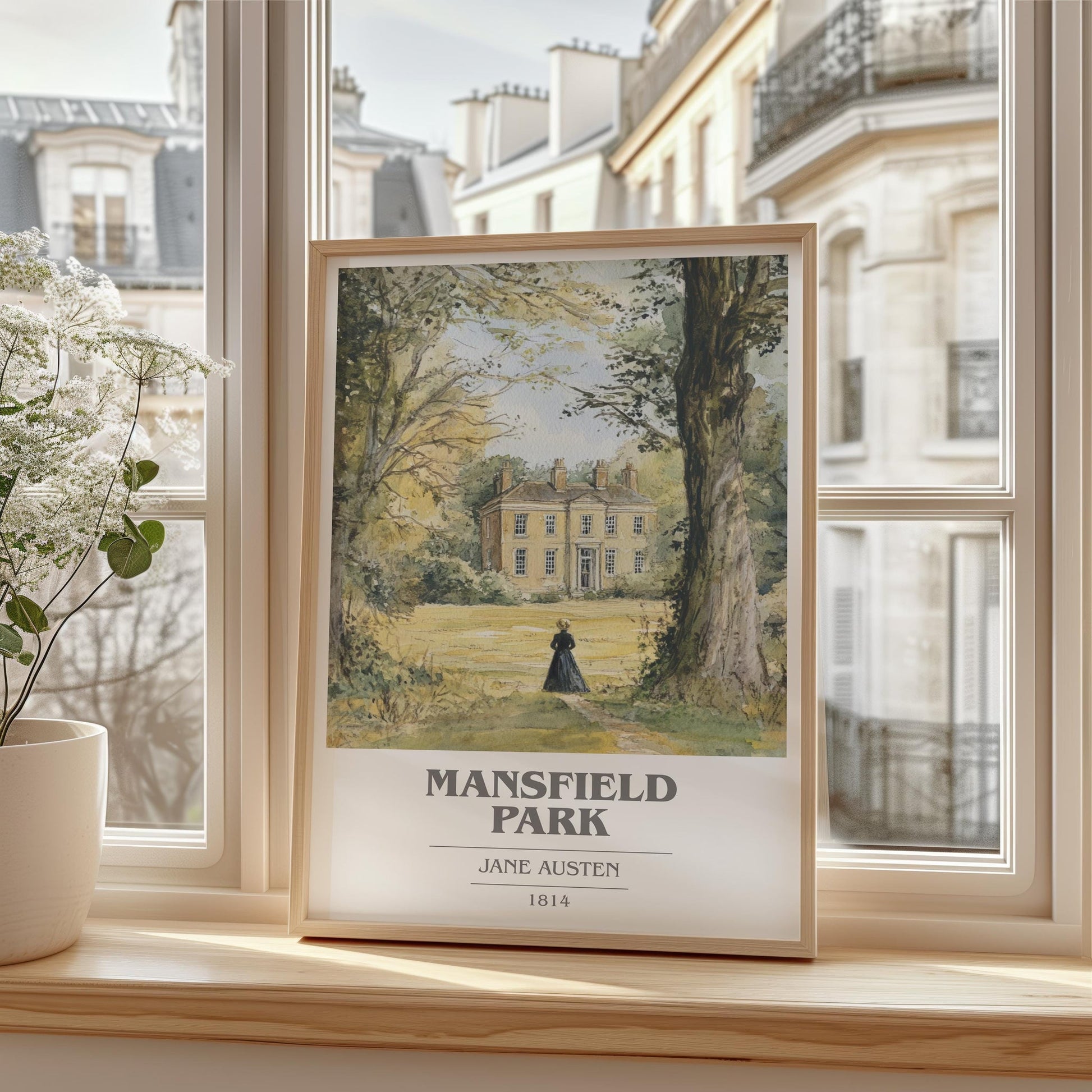Mansfield Park book cover poster colour and style options – Jane Austen book art
