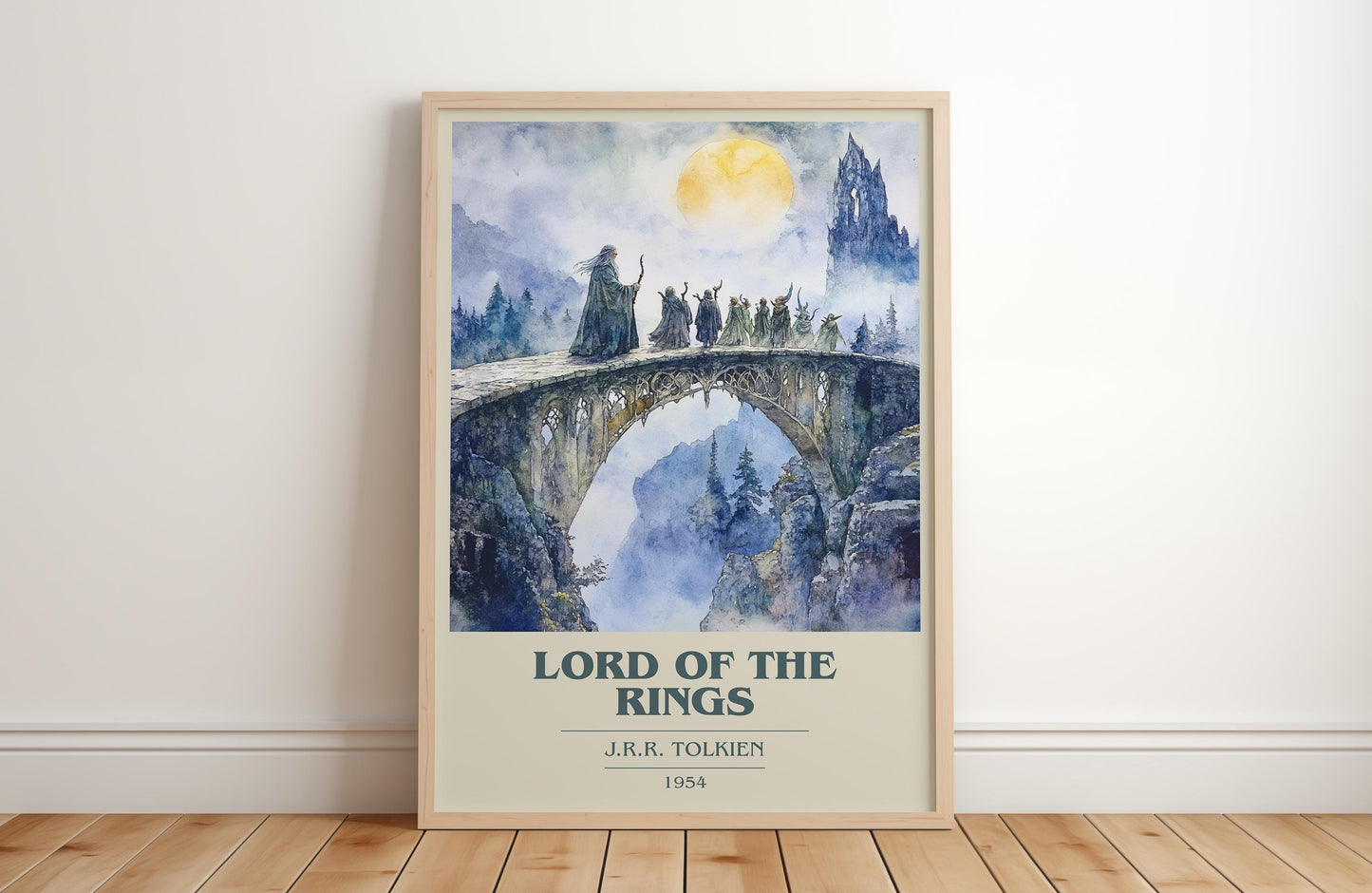 The Lord Of The Rings by J.R.R Tolkien Descriptive Poster Print. Free Delivery Wall Art Author & Blurb Book Artwork Novel