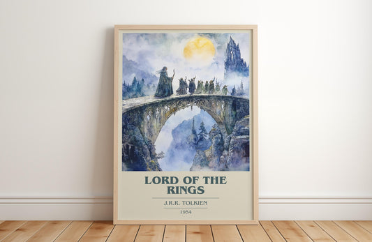 The Lord Of The Rings by J.R.R Tolkien Descriptive Poster Print. Free Delivery Wall Art Author & Blurb Book Artwork Novel