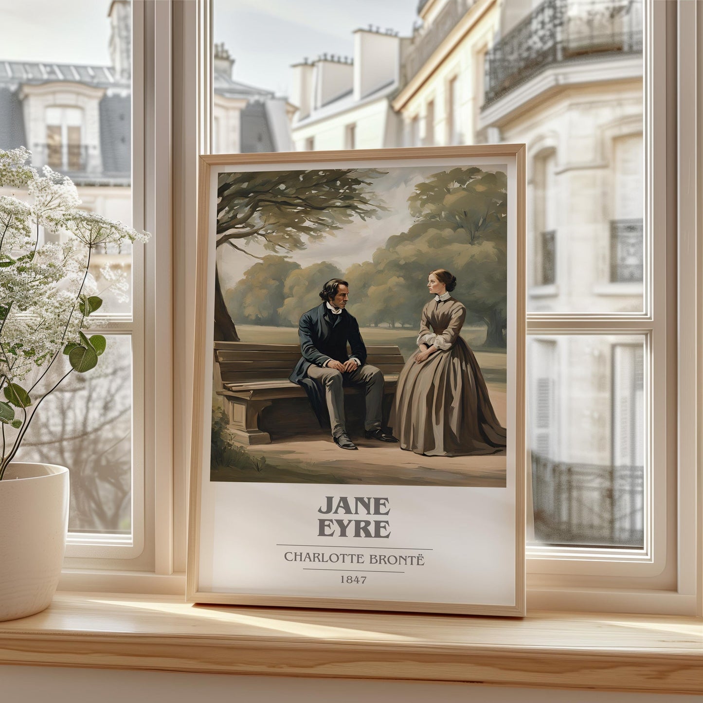 Jane Eyre book cover poster colour and style options – Charlotte Brontë book art