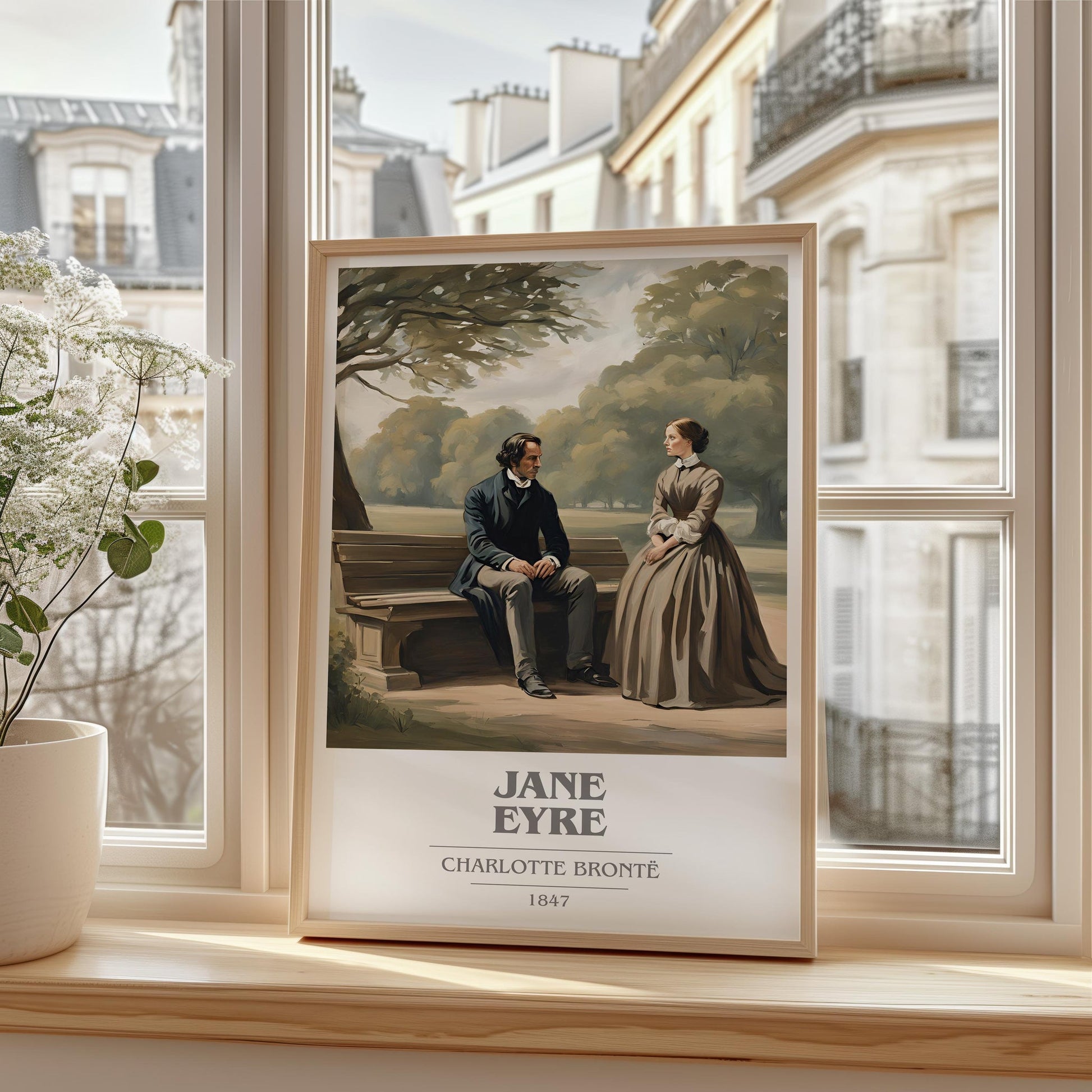 Jane Eyre book cover poster colour and style options – Charlotte Brontë book art