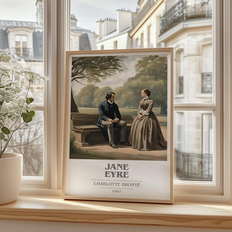 Jane Eyre book cover poster colour and style options – Charlotte Brontë book art