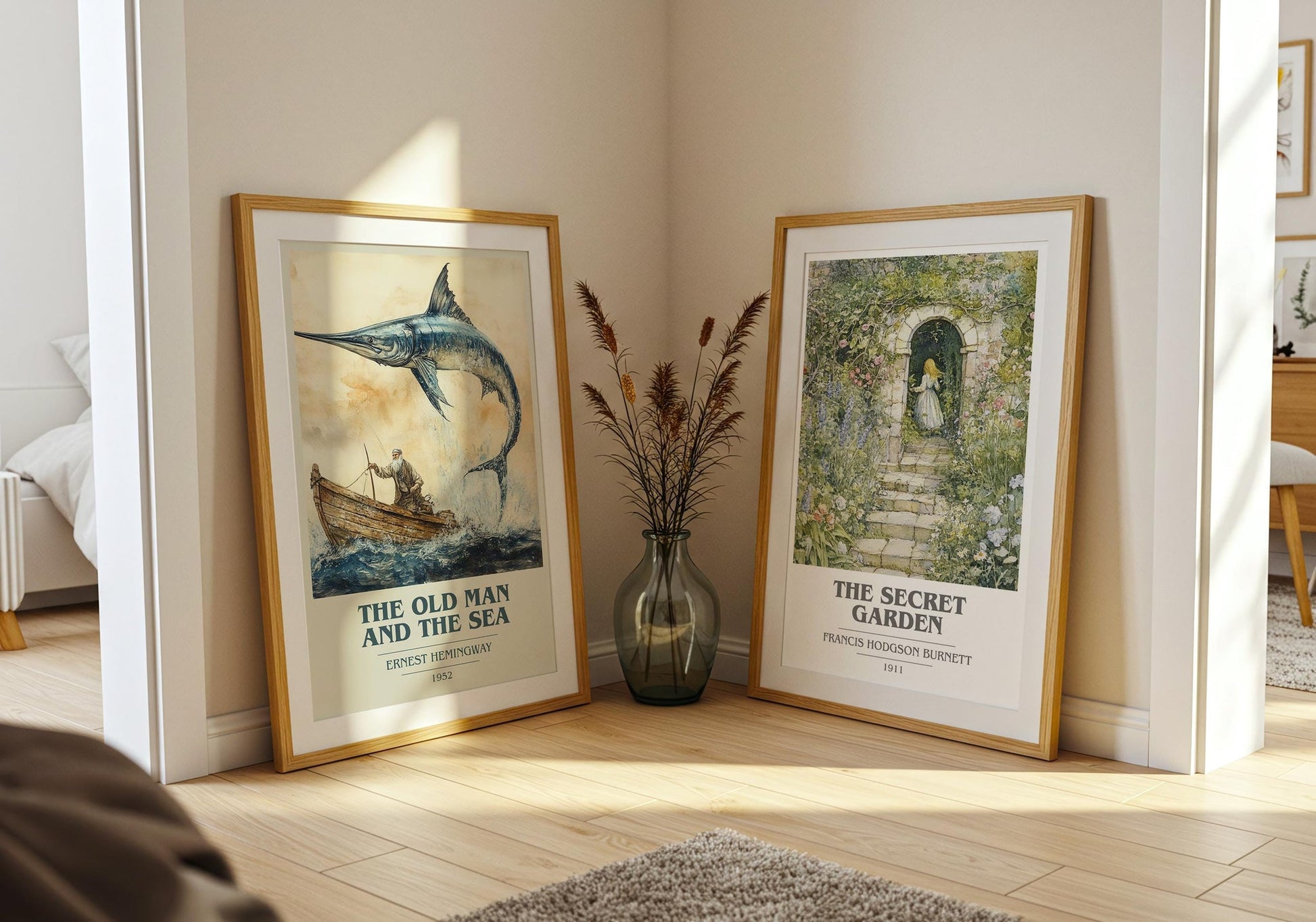 The Old Man and the Sea book poster packaging – museum-quality print rolled in protective tube