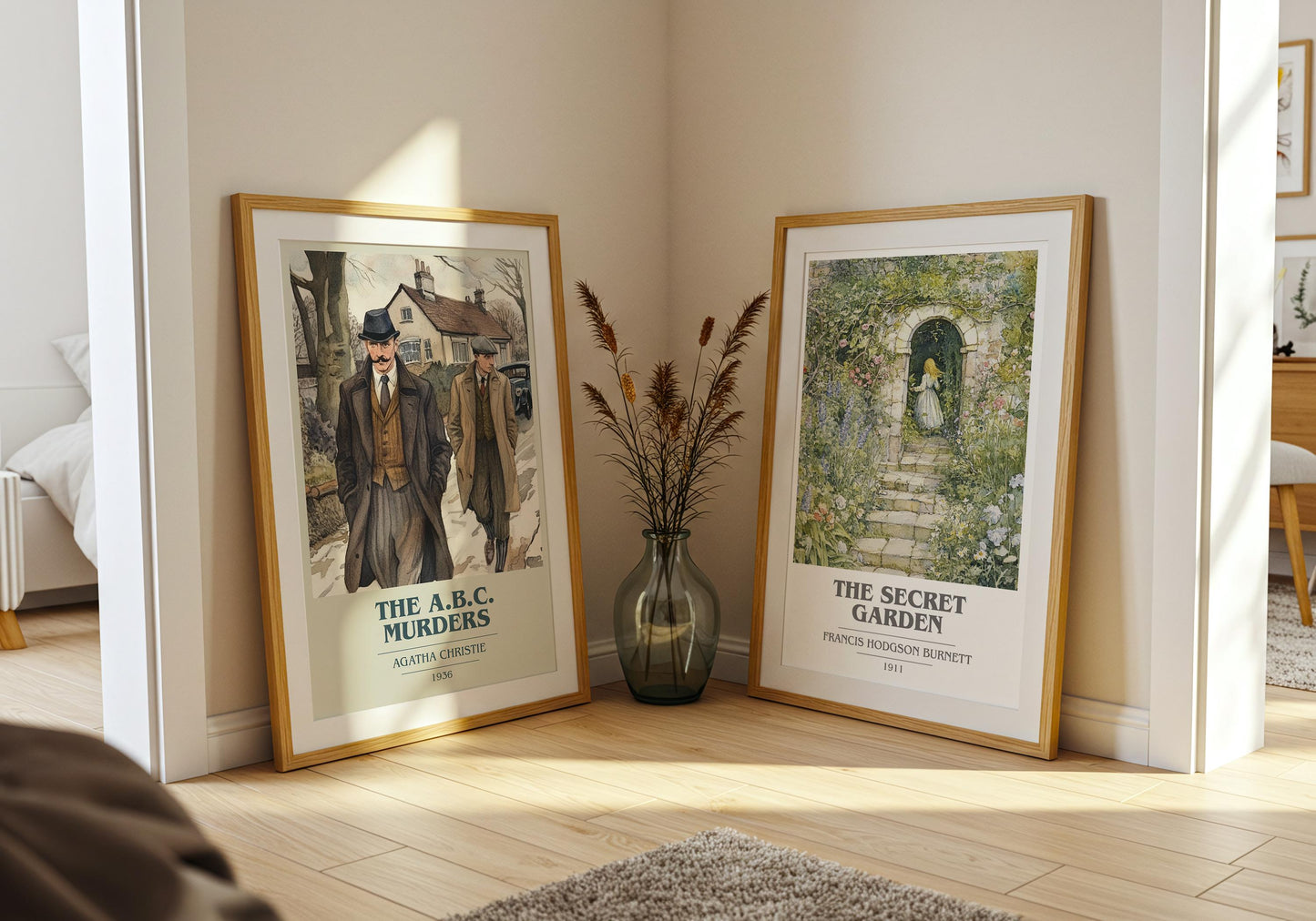 The A.B.C. Murders book cover poster paired in gallery wall – literary art prints