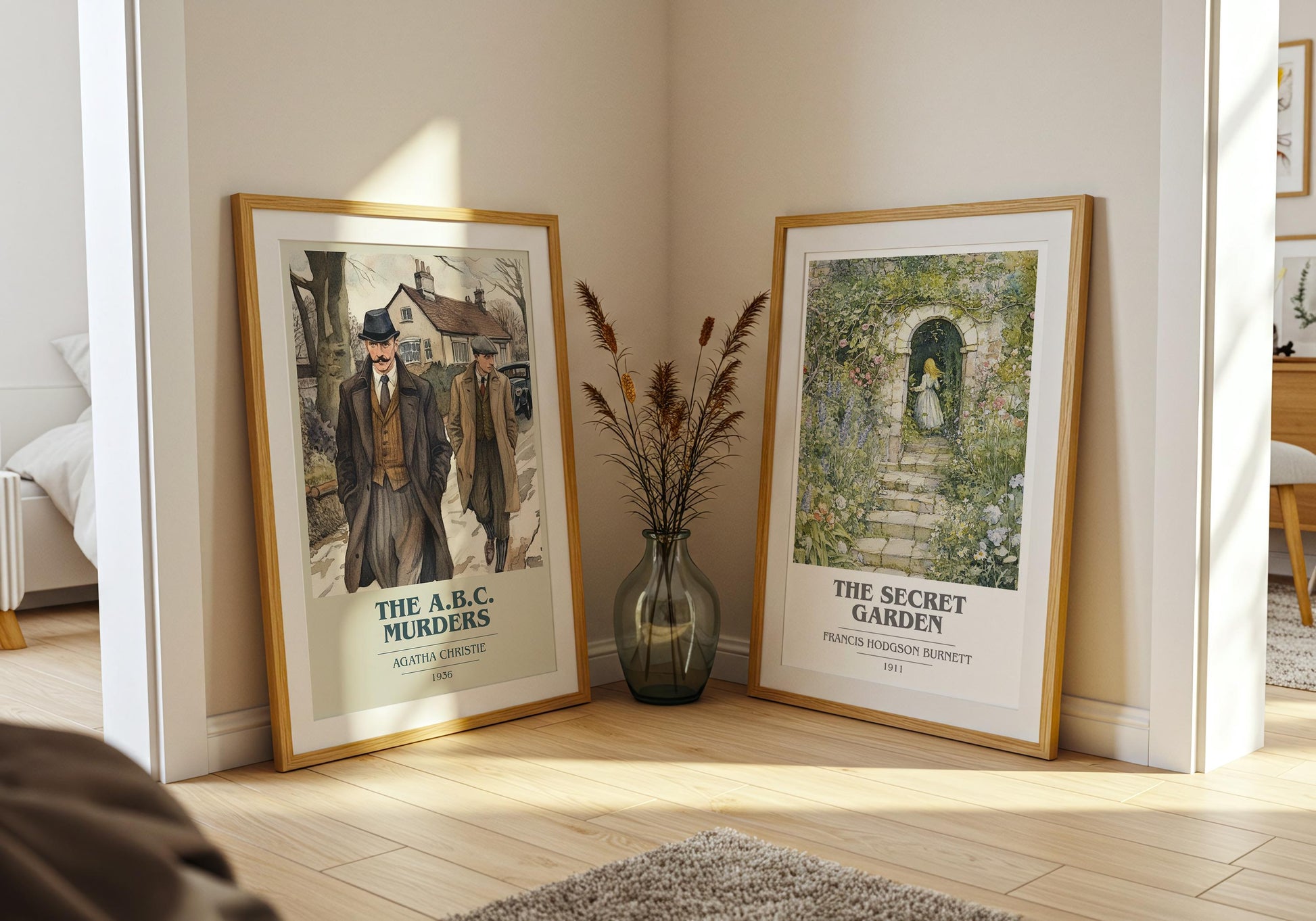 The A.B.C. Murders book cover poster paired in gallery wall – literary art prints